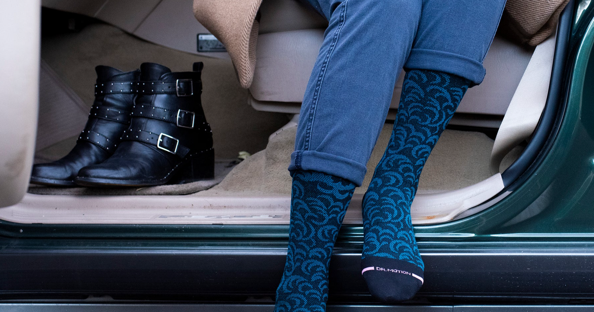 The Ultimate Road Trip Playlist — Dr. Motion compression socks blog cover