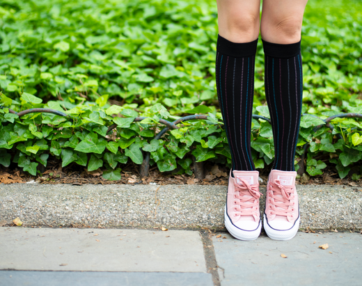 Compression socks designed to ease varicose veins and leg swelling
