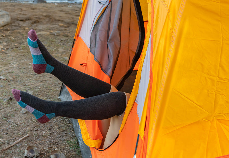 Staying warm while camping in a tent — Dr. Motion blog cover