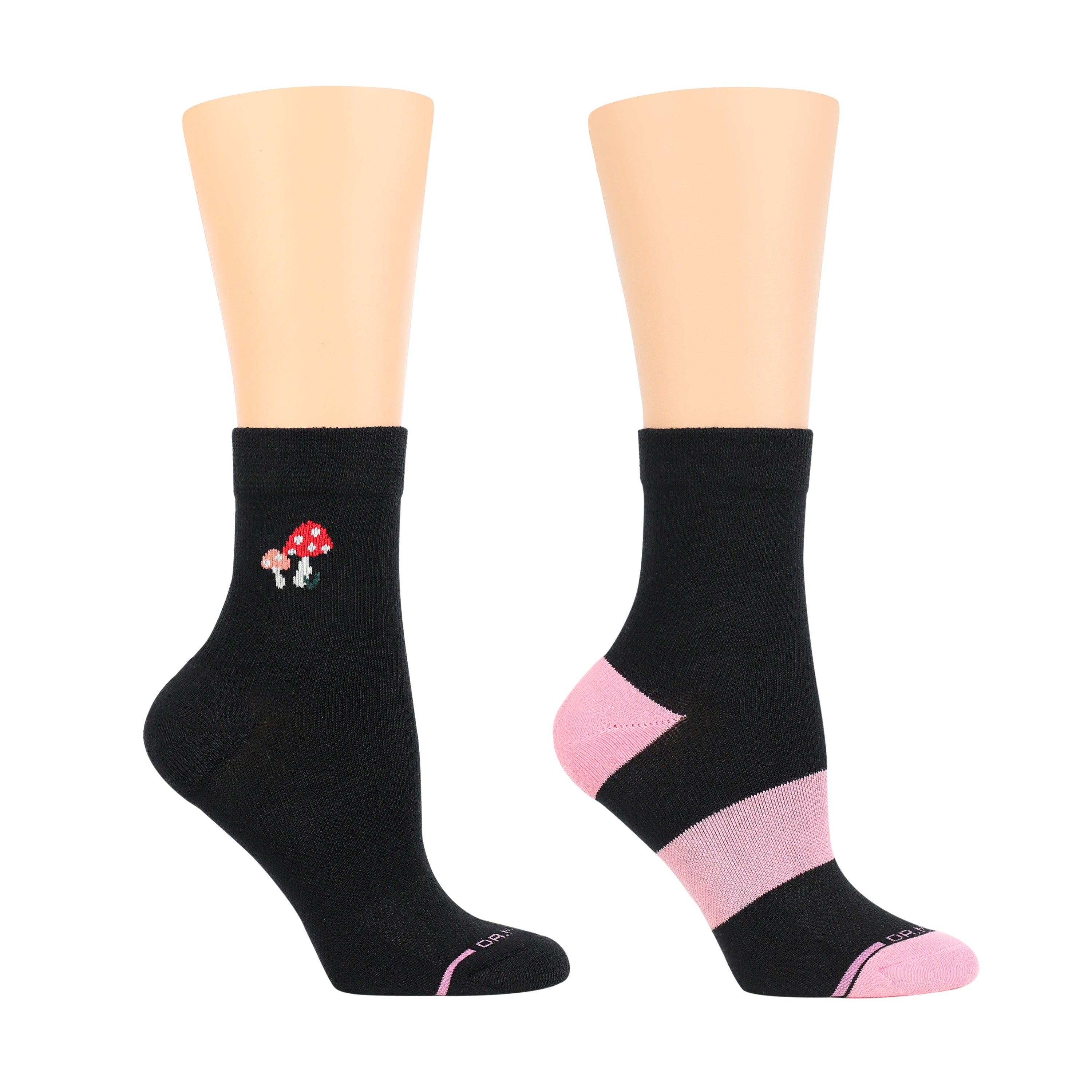 Placed Mushroom | Mid-Crew Compression Socks For Women