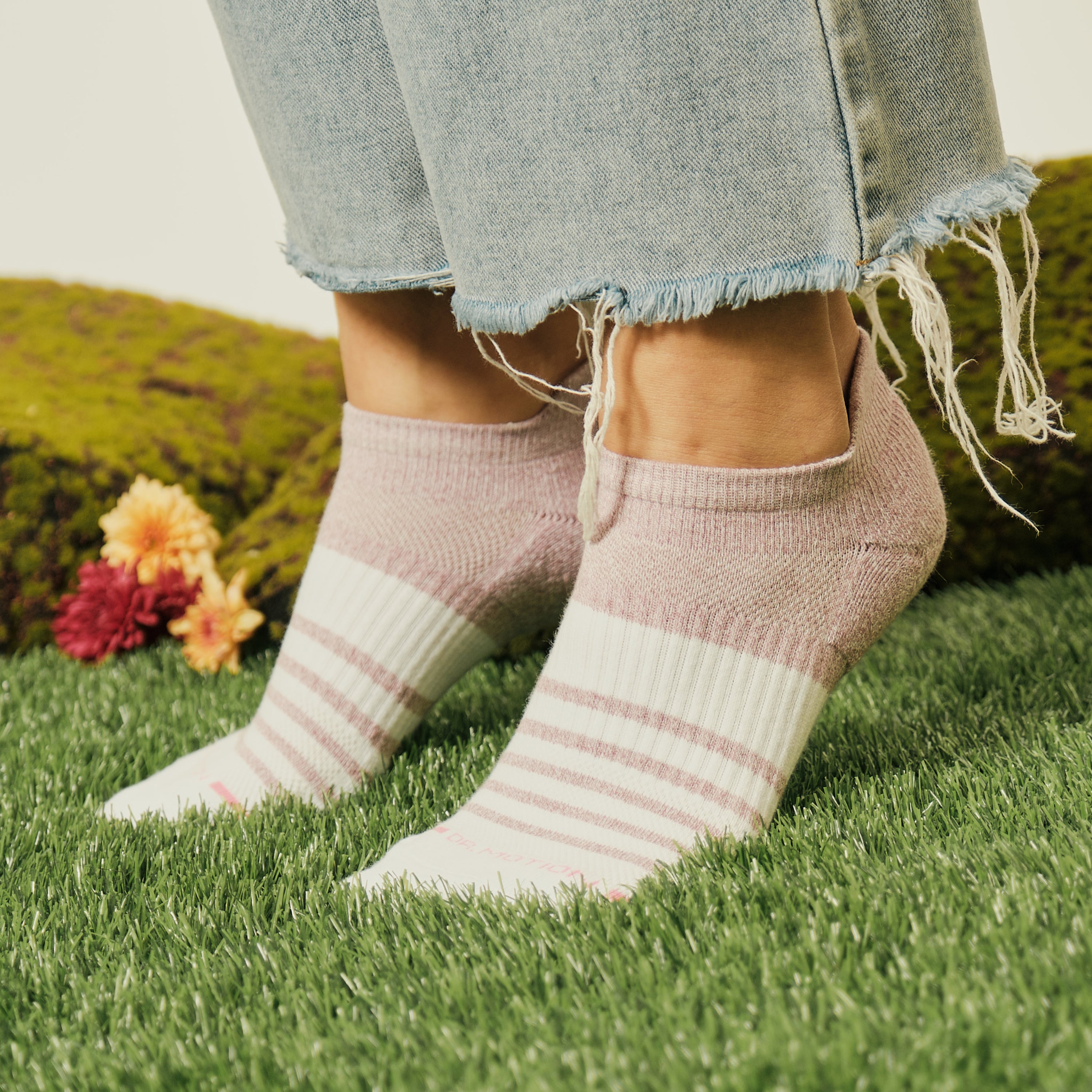 Contrast Stripe | Ankle Compression Socks For Women