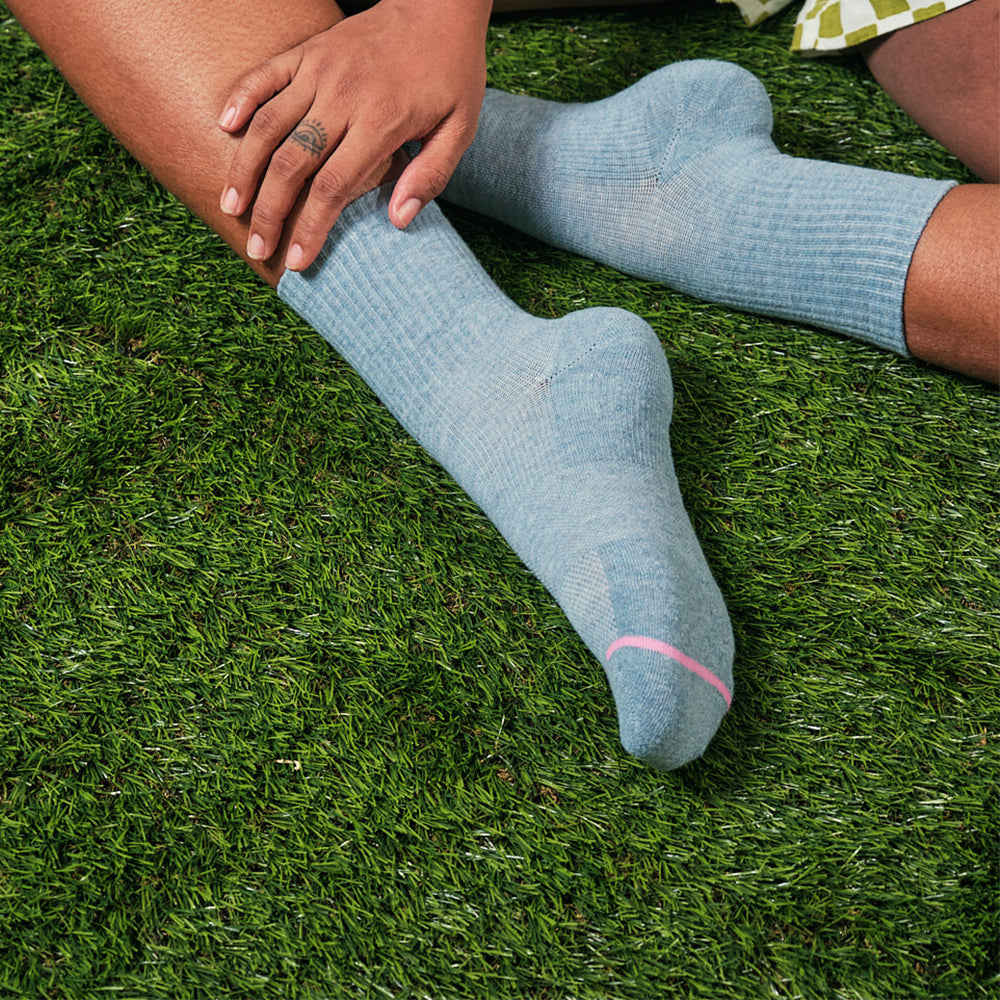 Ribbed | Mid-Crew Compression Socks For Women