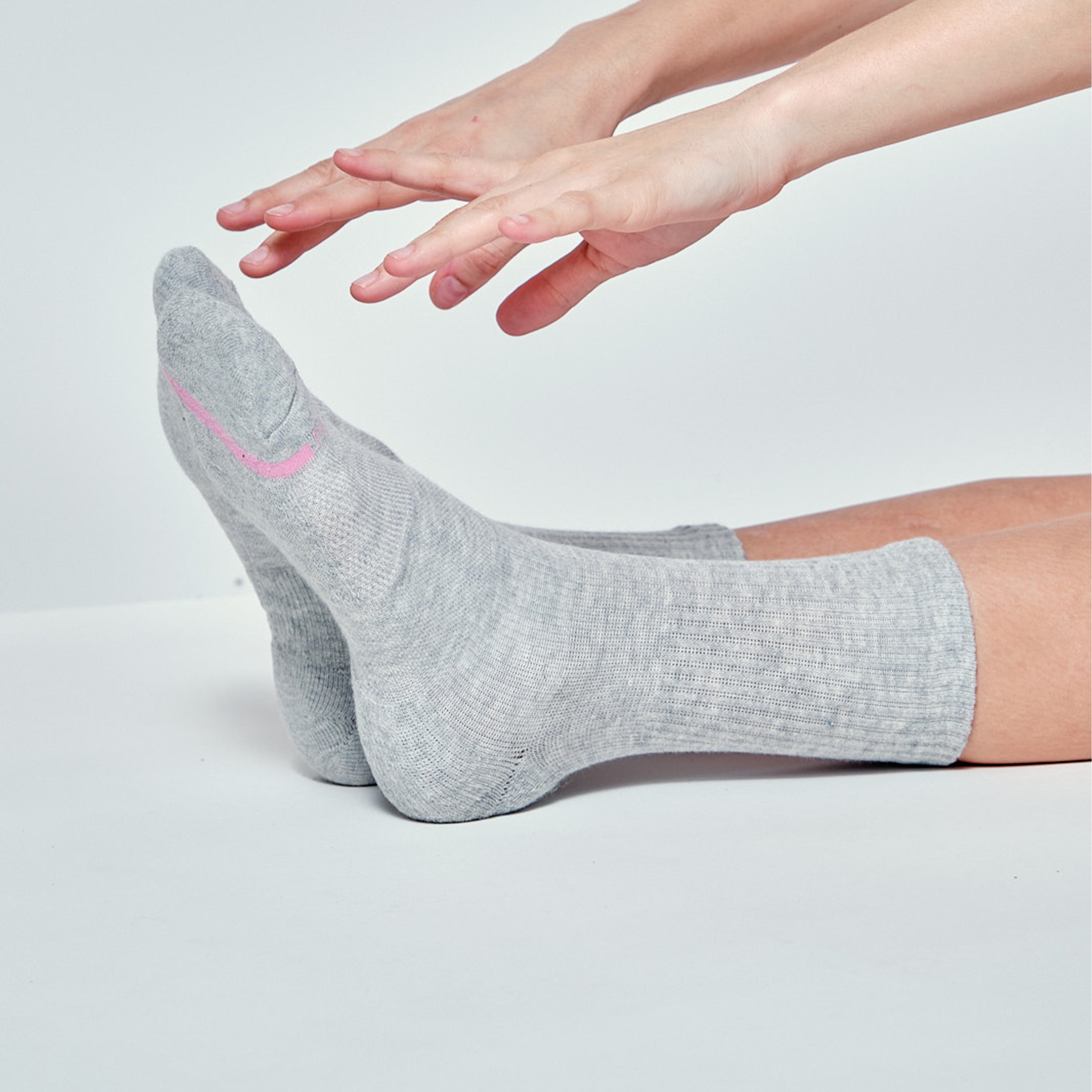 Ribbed | Mid-Crew Compression Socks For Women