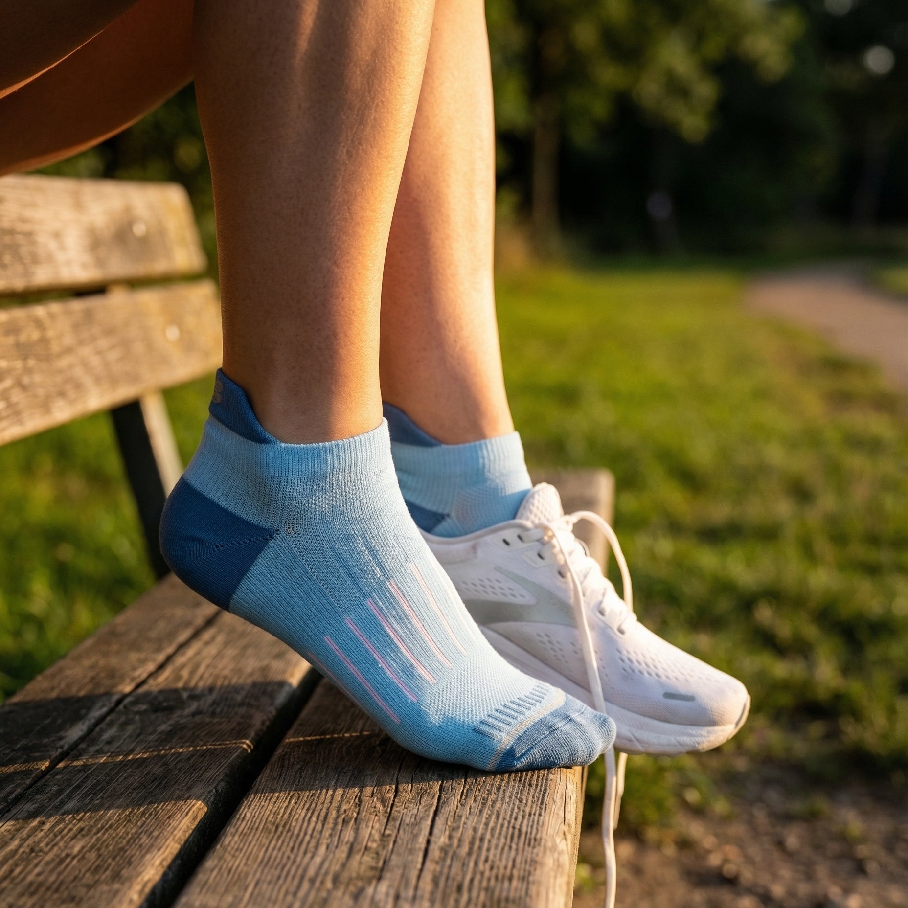 Tech Contrast | Performance Ankle Compression Socks For Women