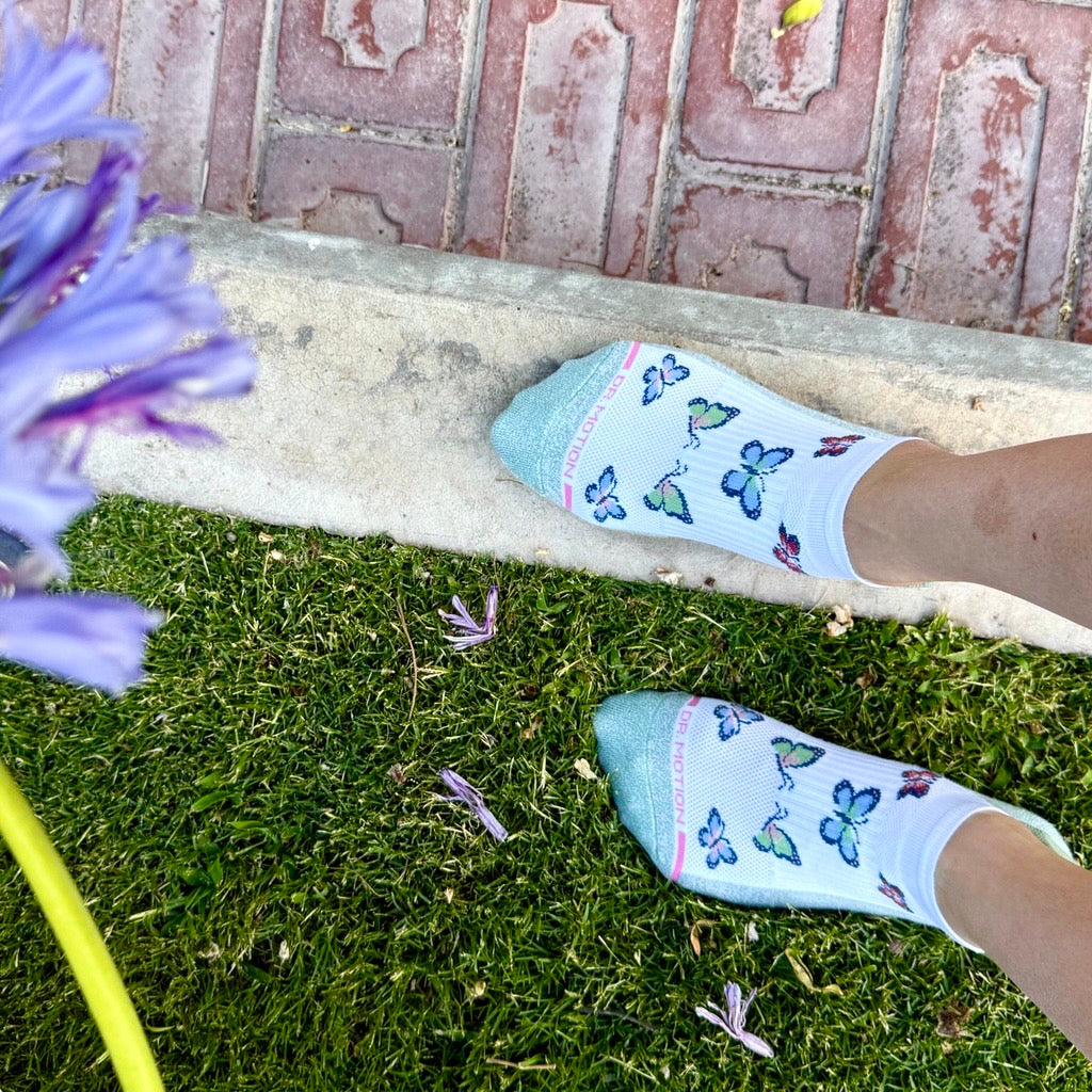 Wildflower Butterflies | Ankle Compression Socks For Women