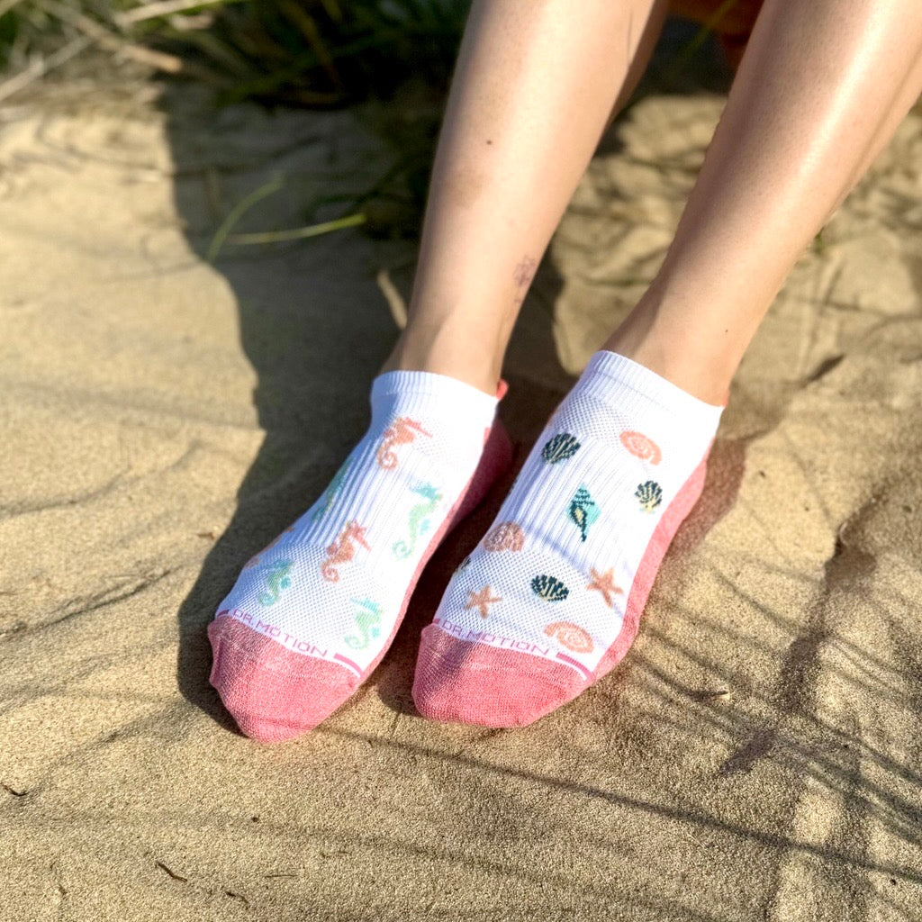 Seashells | Ankle Compression Socks For Women