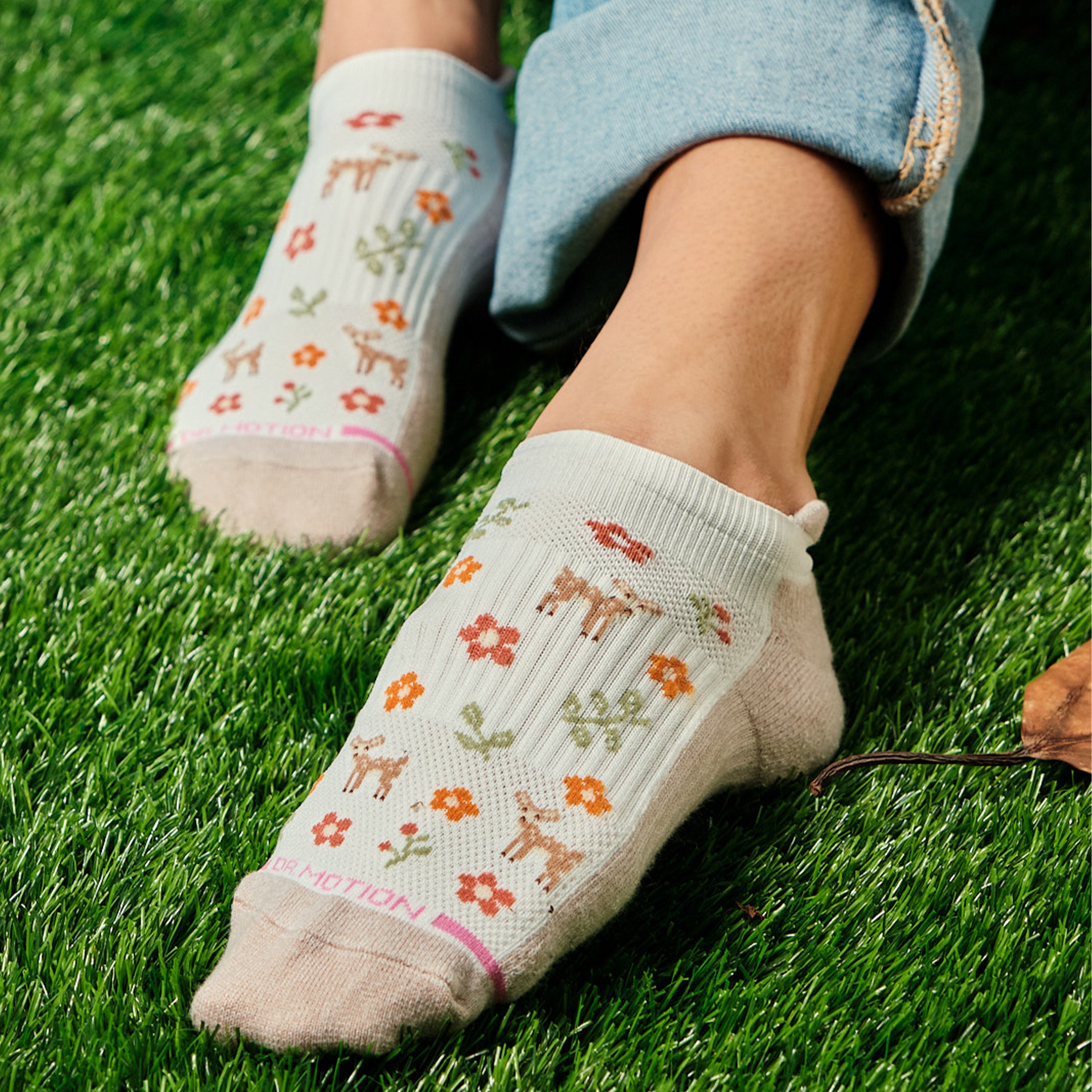 Deer Floral | Ankle Compression Socks For Women