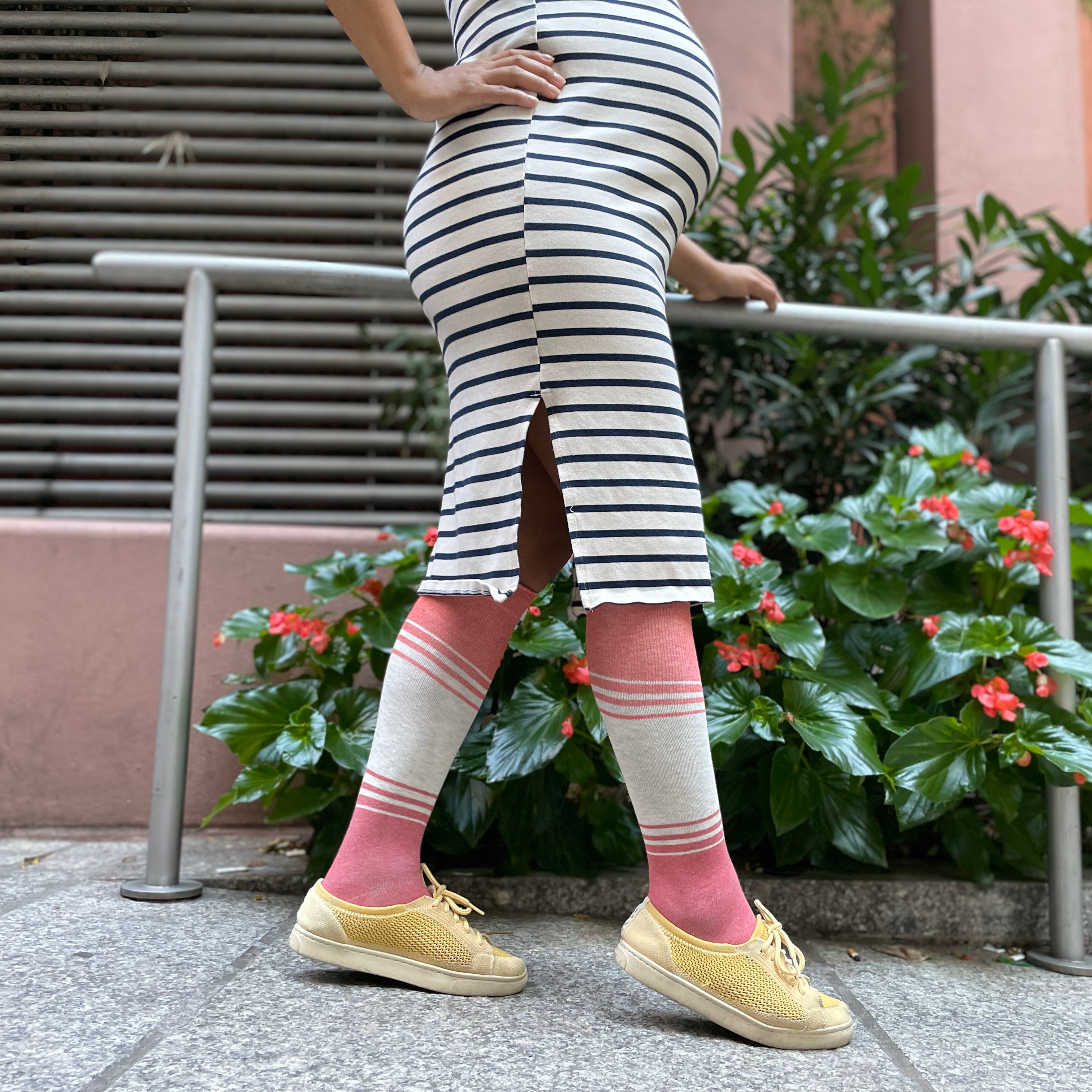Colorblock | Knee-High Compression Socks For Women