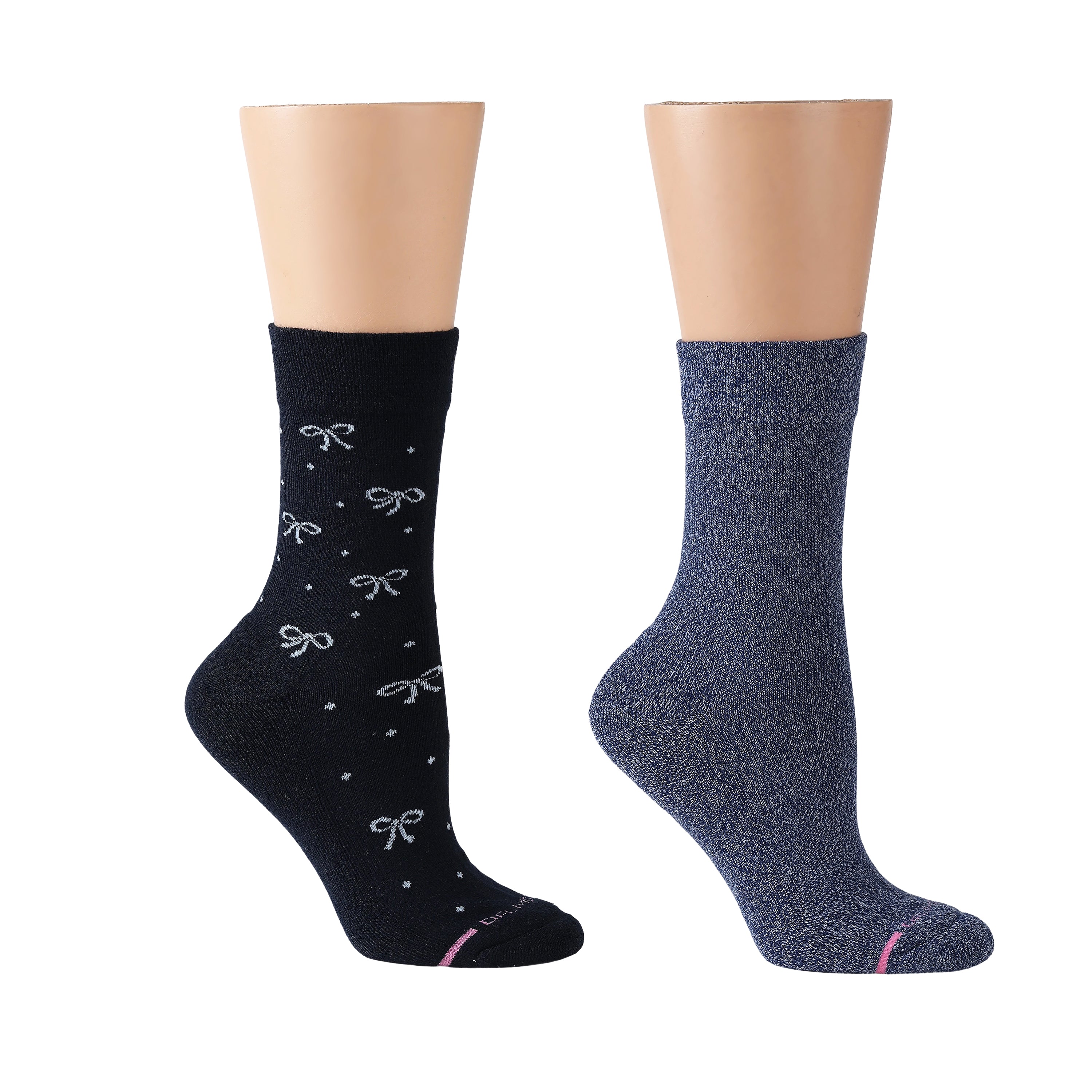 Bows & Dots | Diabetic Half-Cushion Socks For Women