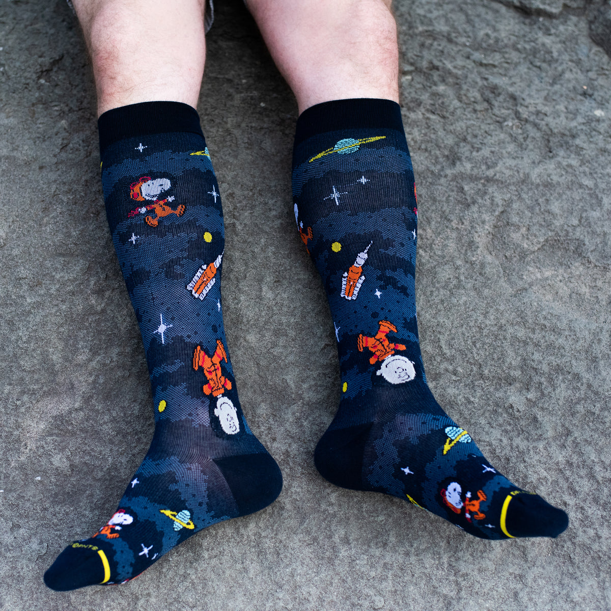 Space Snoopy & Charlie Brown | Knee-High Compression Socks For Men