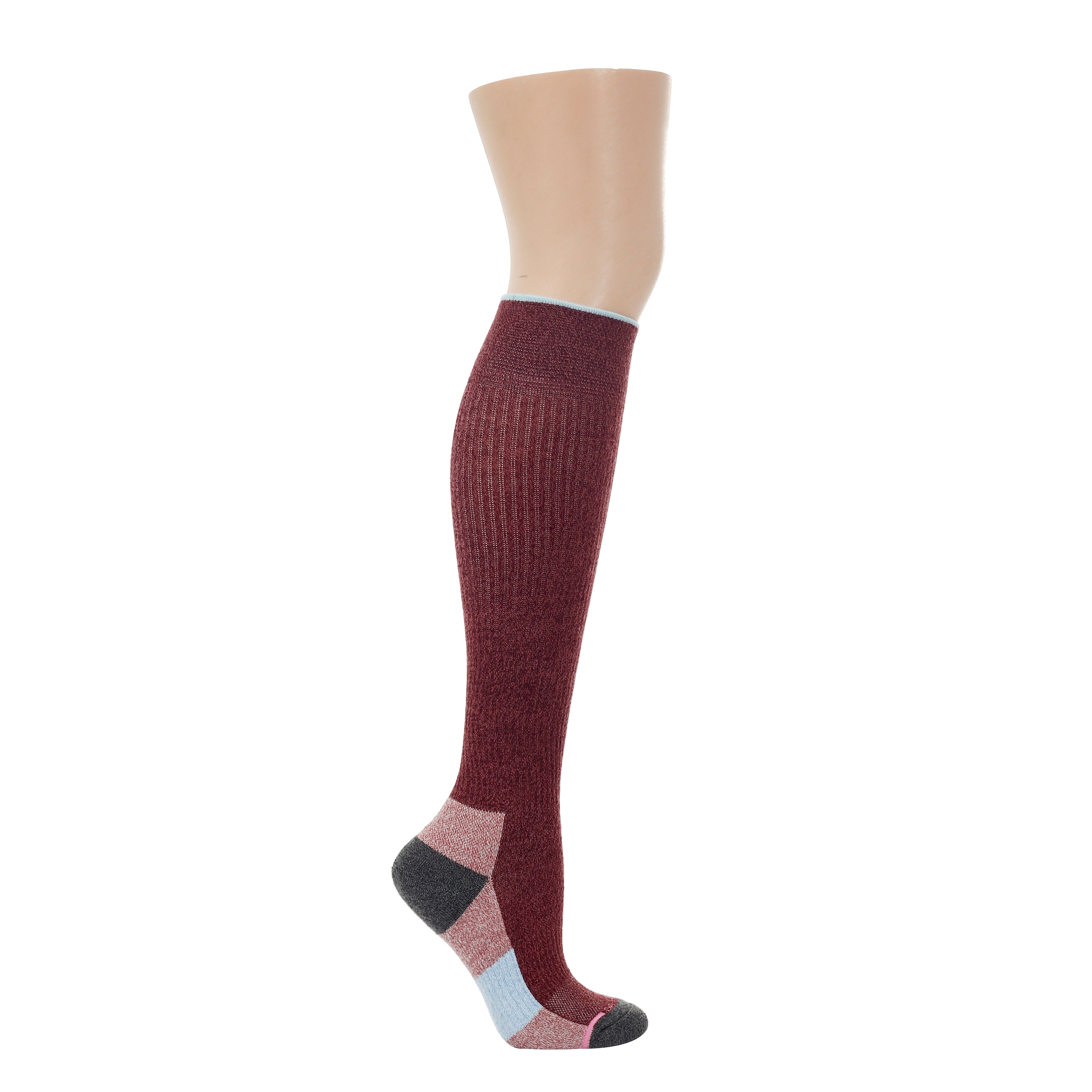 Color Block Cushion | Compression Outdoor Medium Weight Knee-High For Women