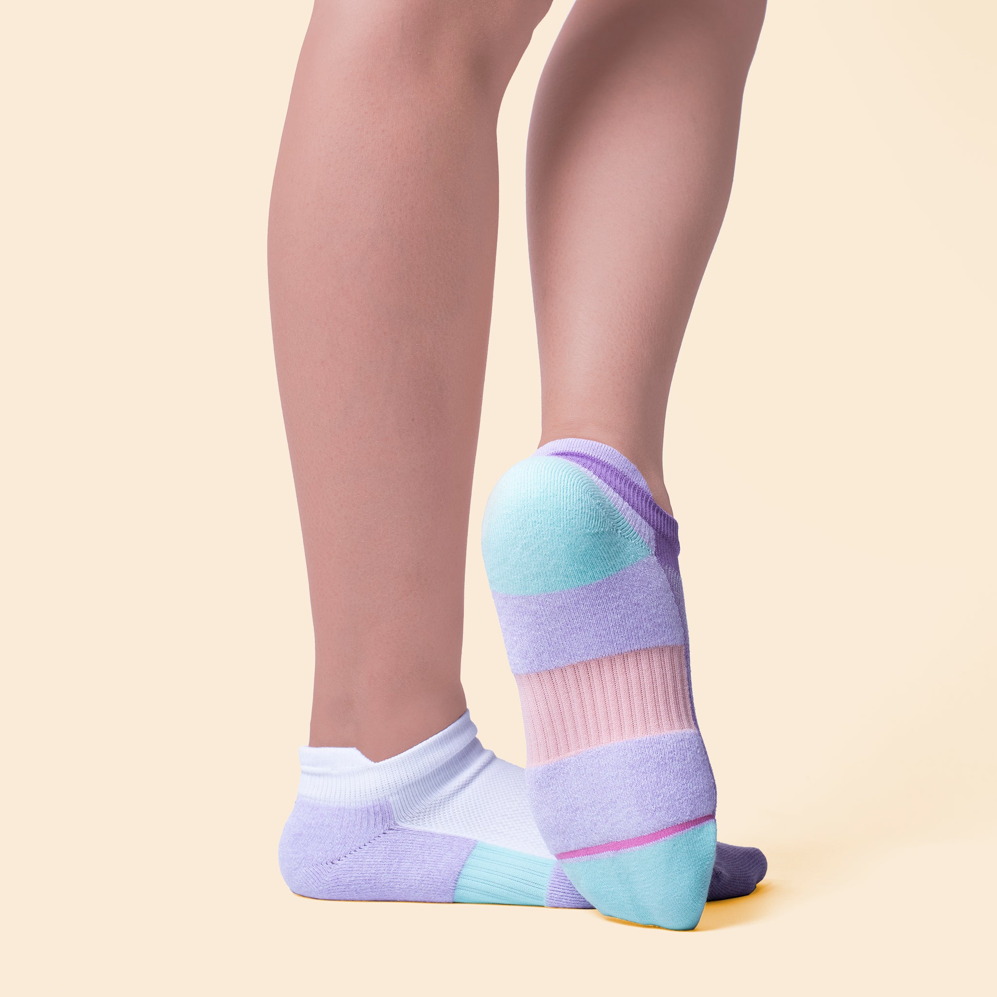 Color Block | Ankle Compression Socks For Women