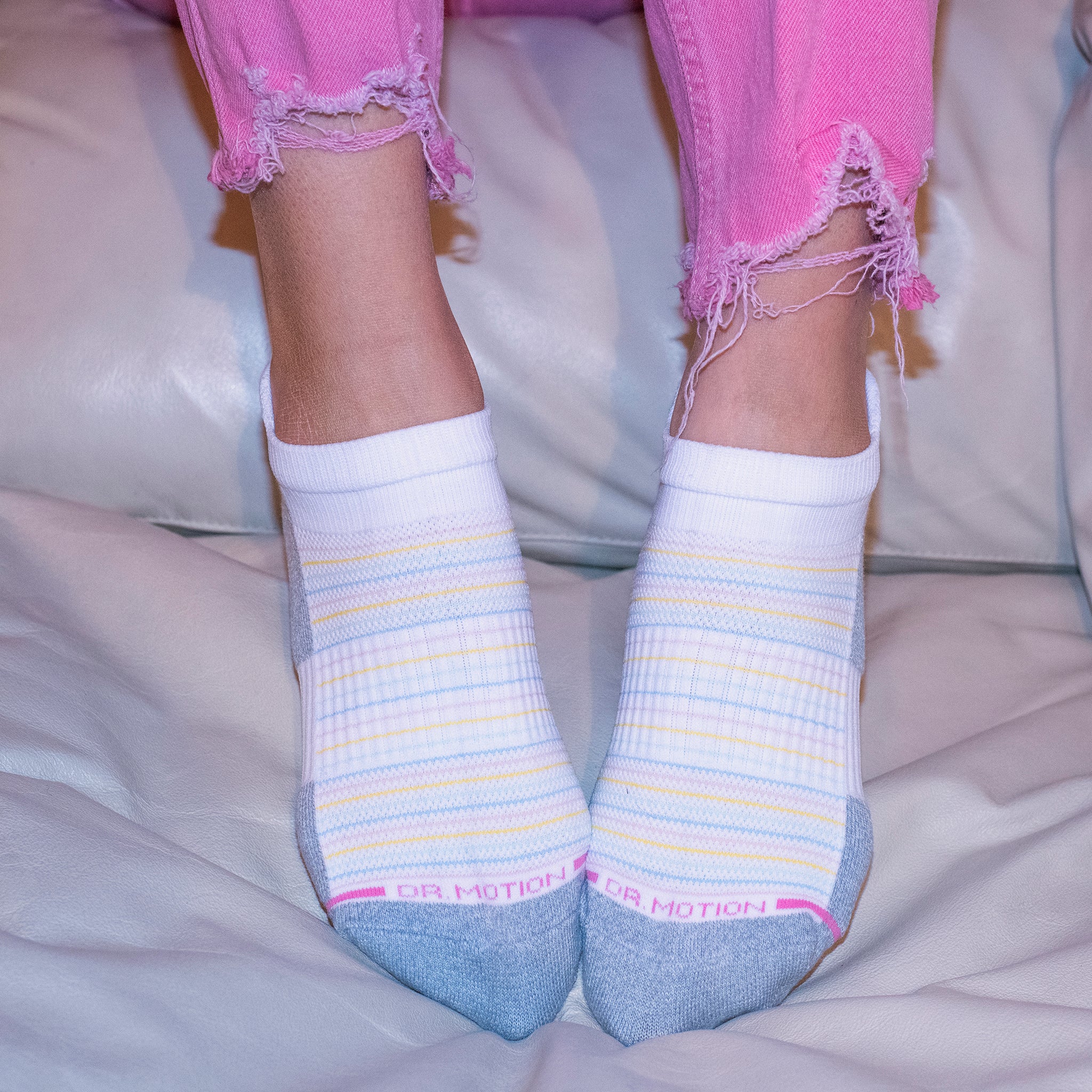 Pin Stripe | Ankle Compression Socks For Women
