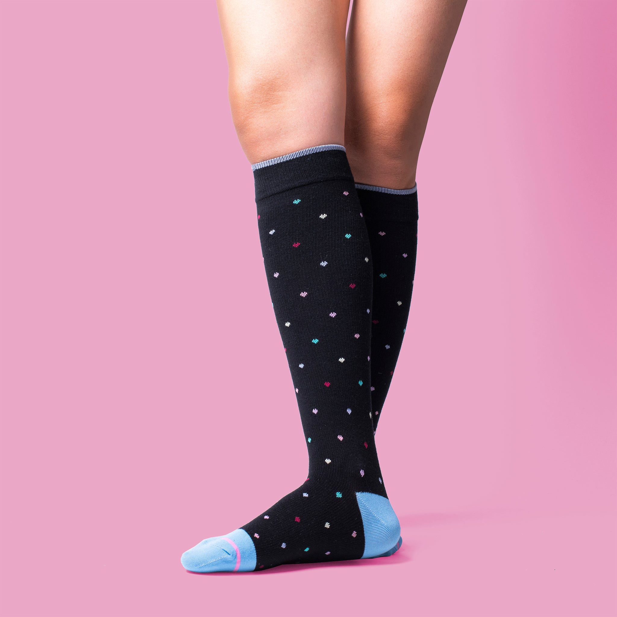 Mini Hearts | Knee-High Compression Socks For Women