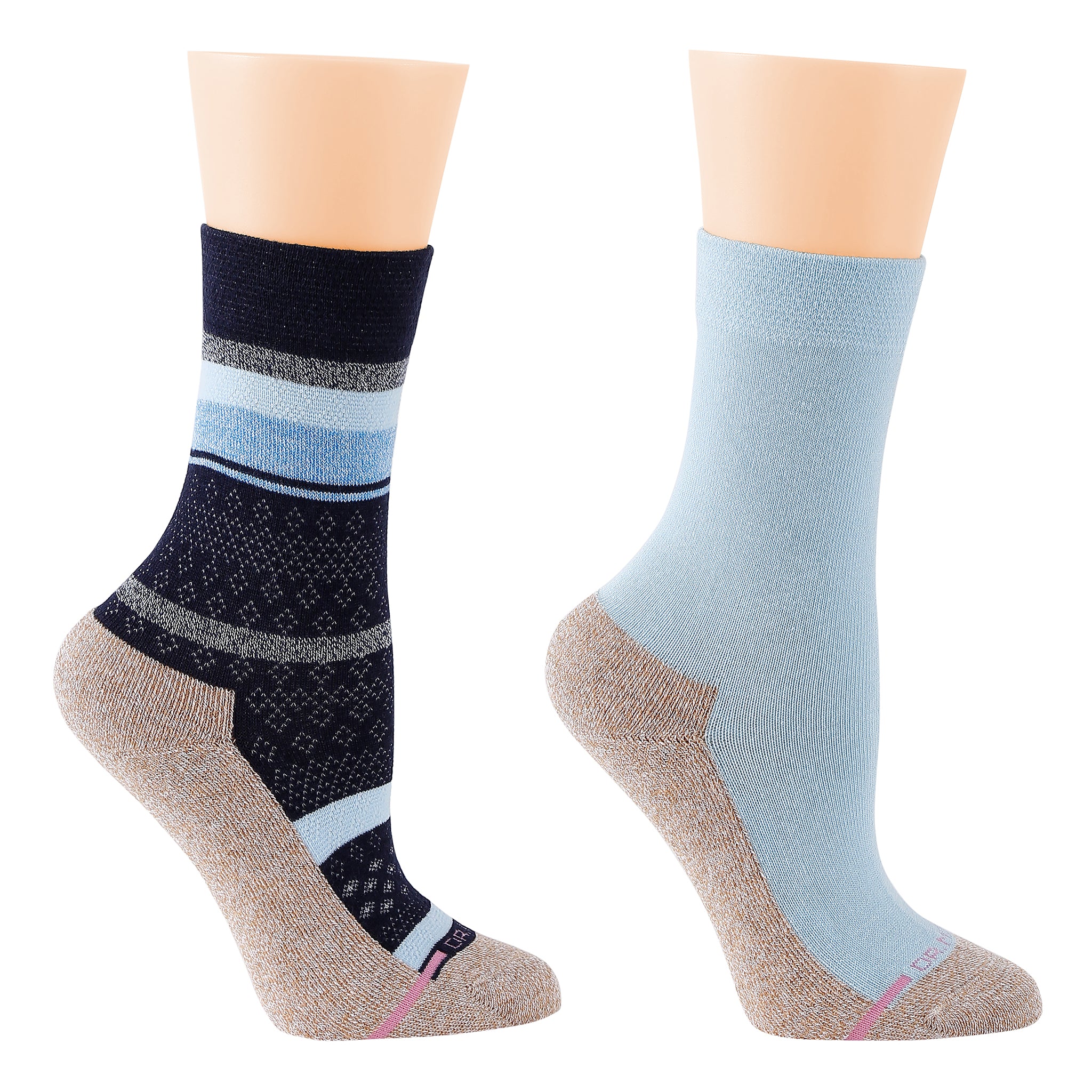 Multi Stripe Texture | Comfort Top Half-Cushion Socks For Women