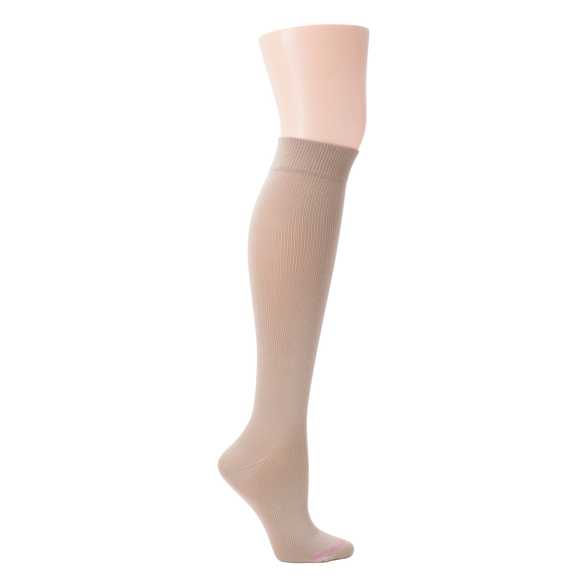 Solid Microfiber Nylon | Knee-High Compression Socks For Women