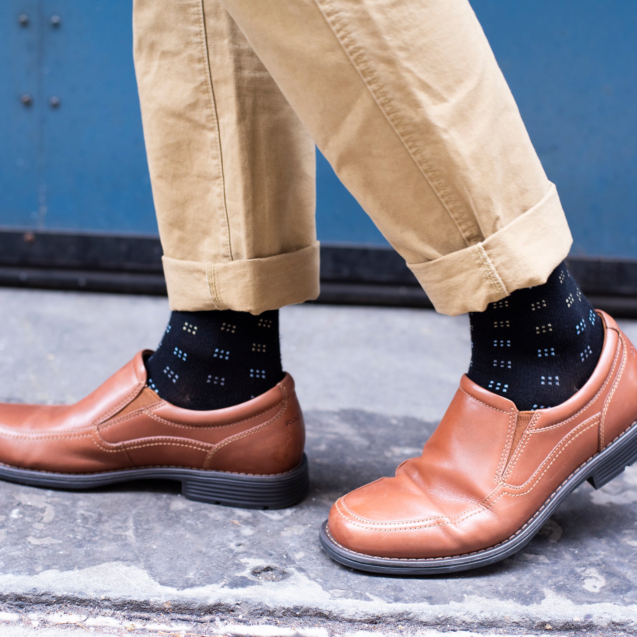 Dot Squares | Knee-High Compression Socks For Men