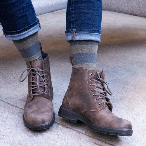 Infographic showing five careers where compression socks help people who stand all day