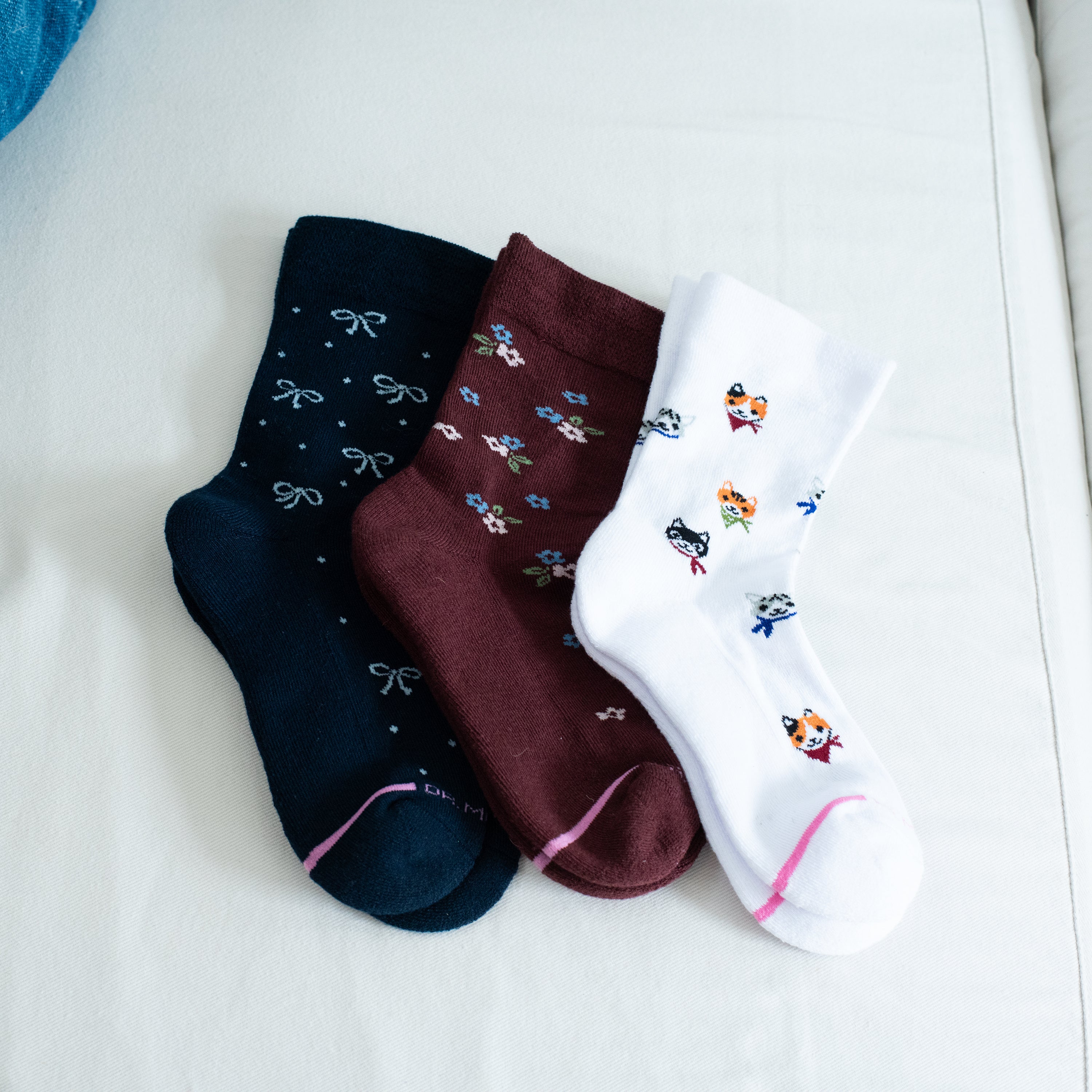 Cat Bandana | Diabetic Half-Cushion Socks For Women