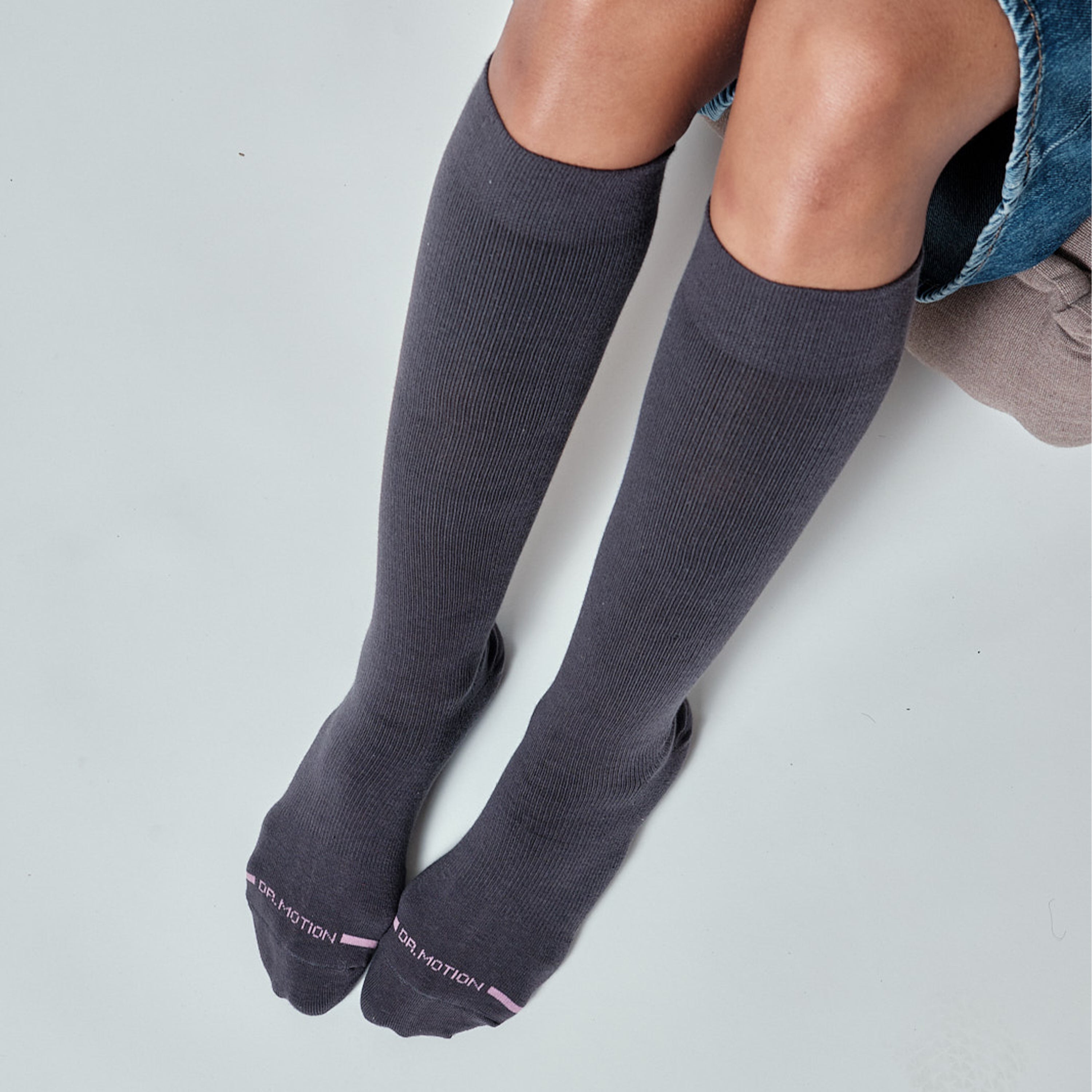 Solid Cotton Blend | Knee-High Compression Socks For Women