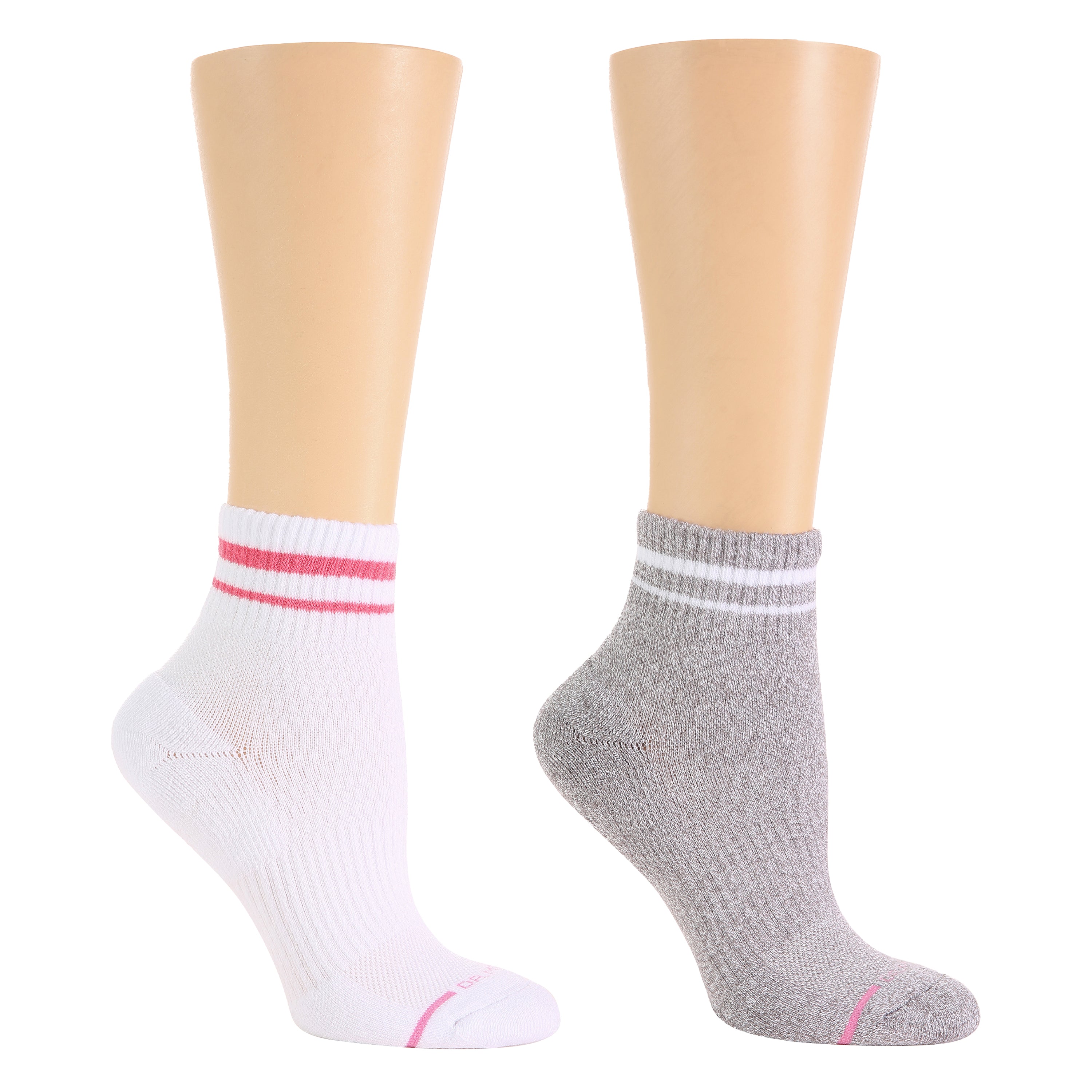 Varied Varsity Ribbed Cuff | Quarter Compression Socks For Women