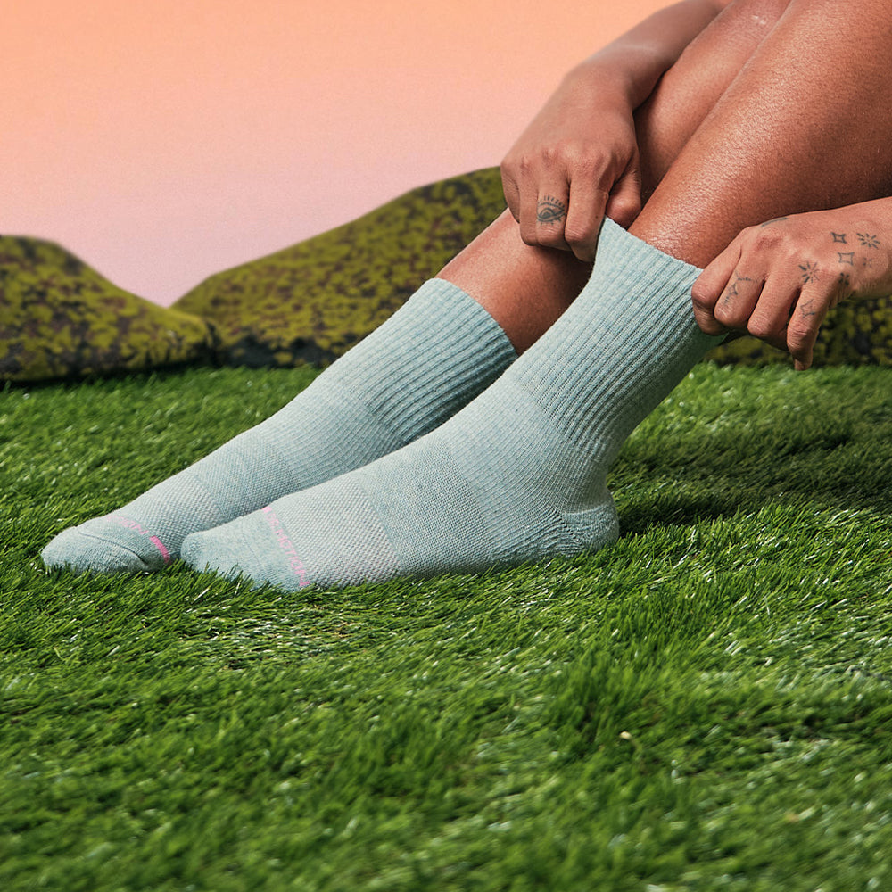 Ribbed | Mid-Crew Compression Socks For Women