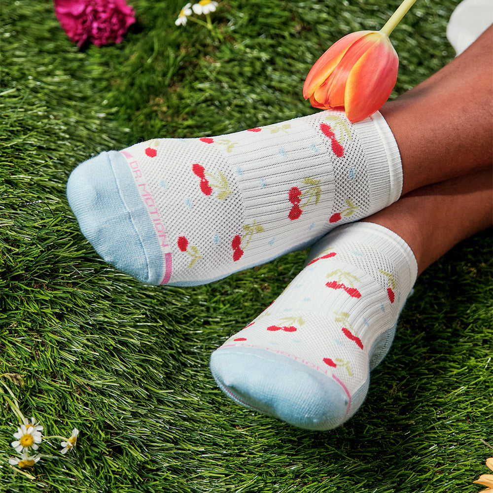 Cherry Mini Hearts | Ankle Compression Socks For Women