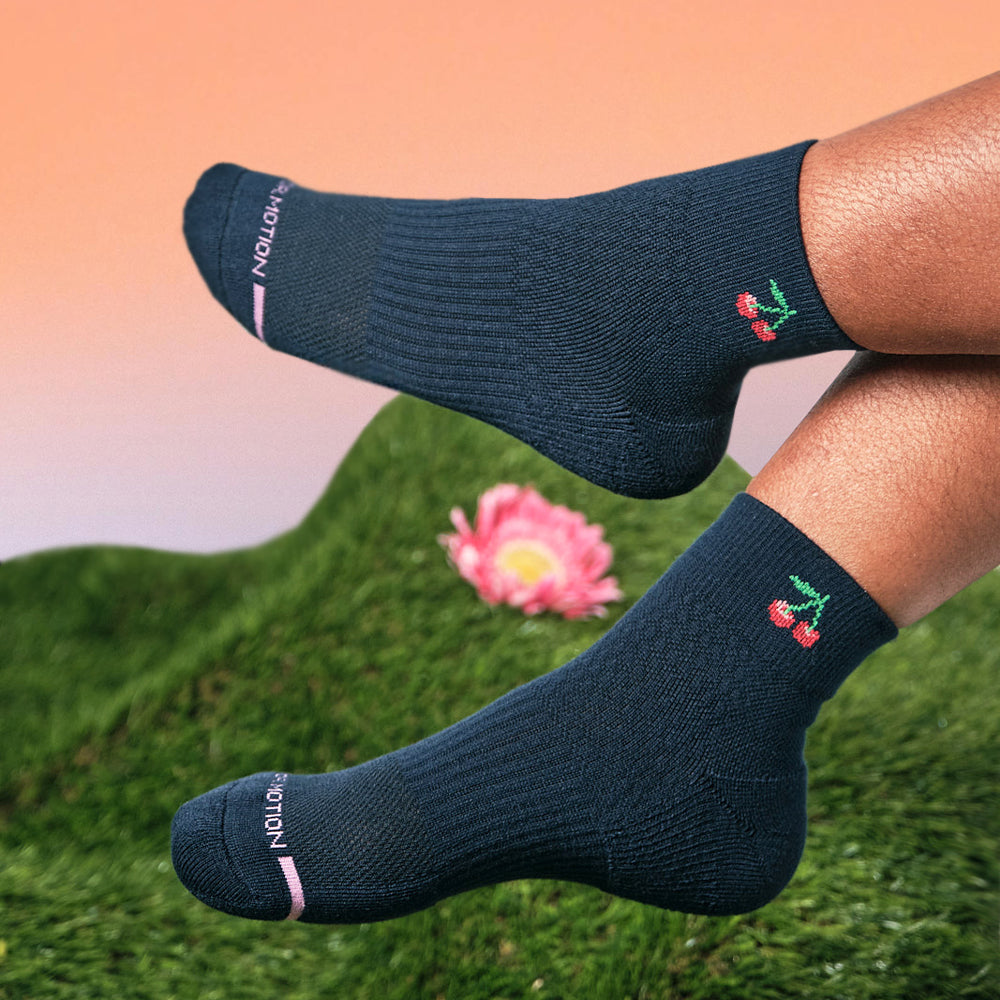 Cherry | Quarter Compression Socks For Women