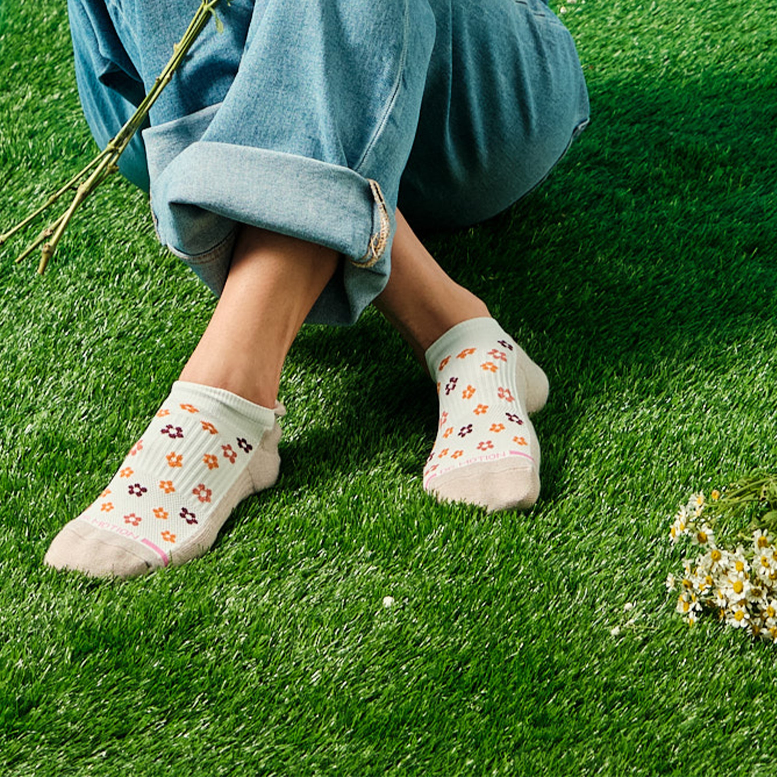Deer Floral | Ankle Compression Socks For Women