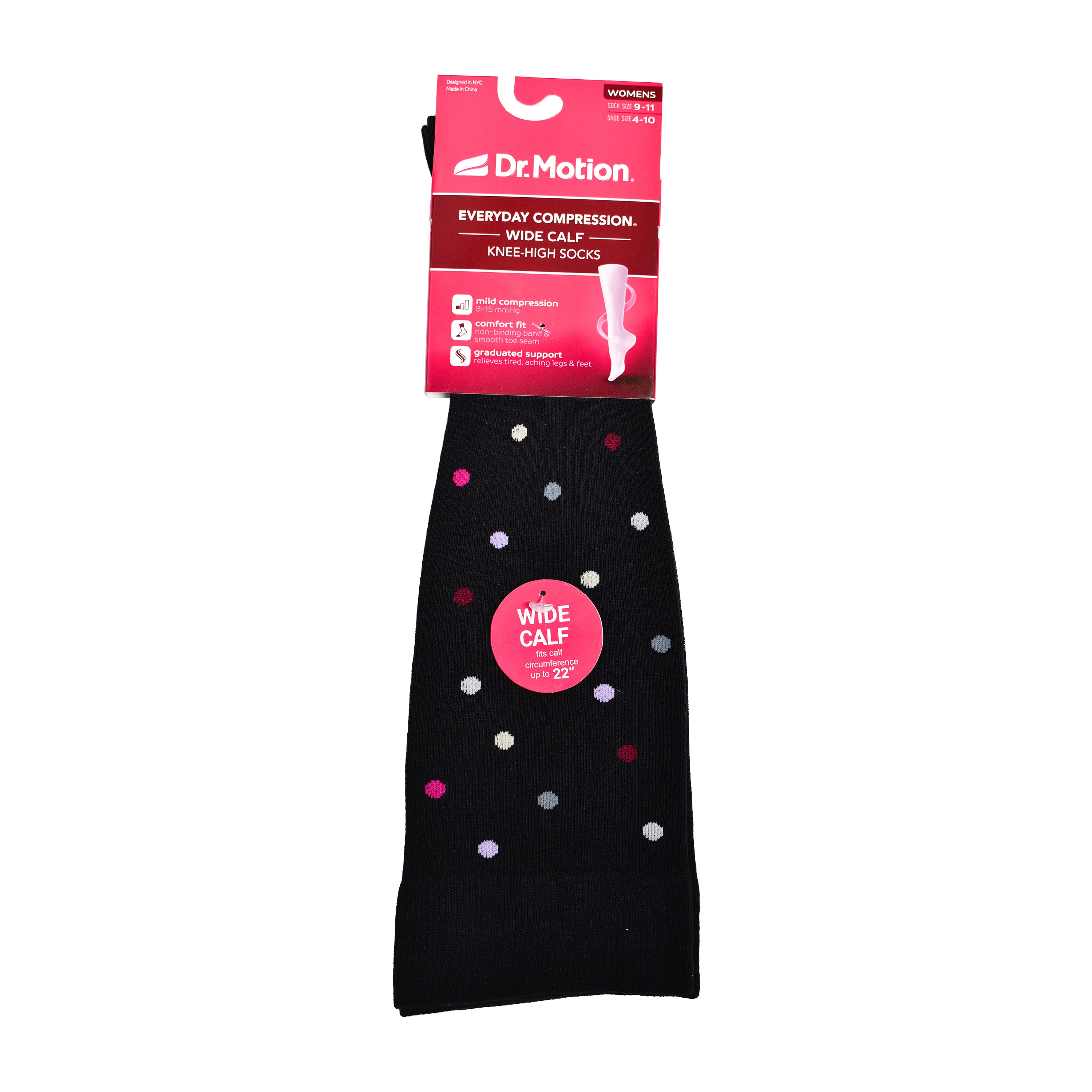 Dancing Dots | Wide Calf Knee-High Compression Socks For Women