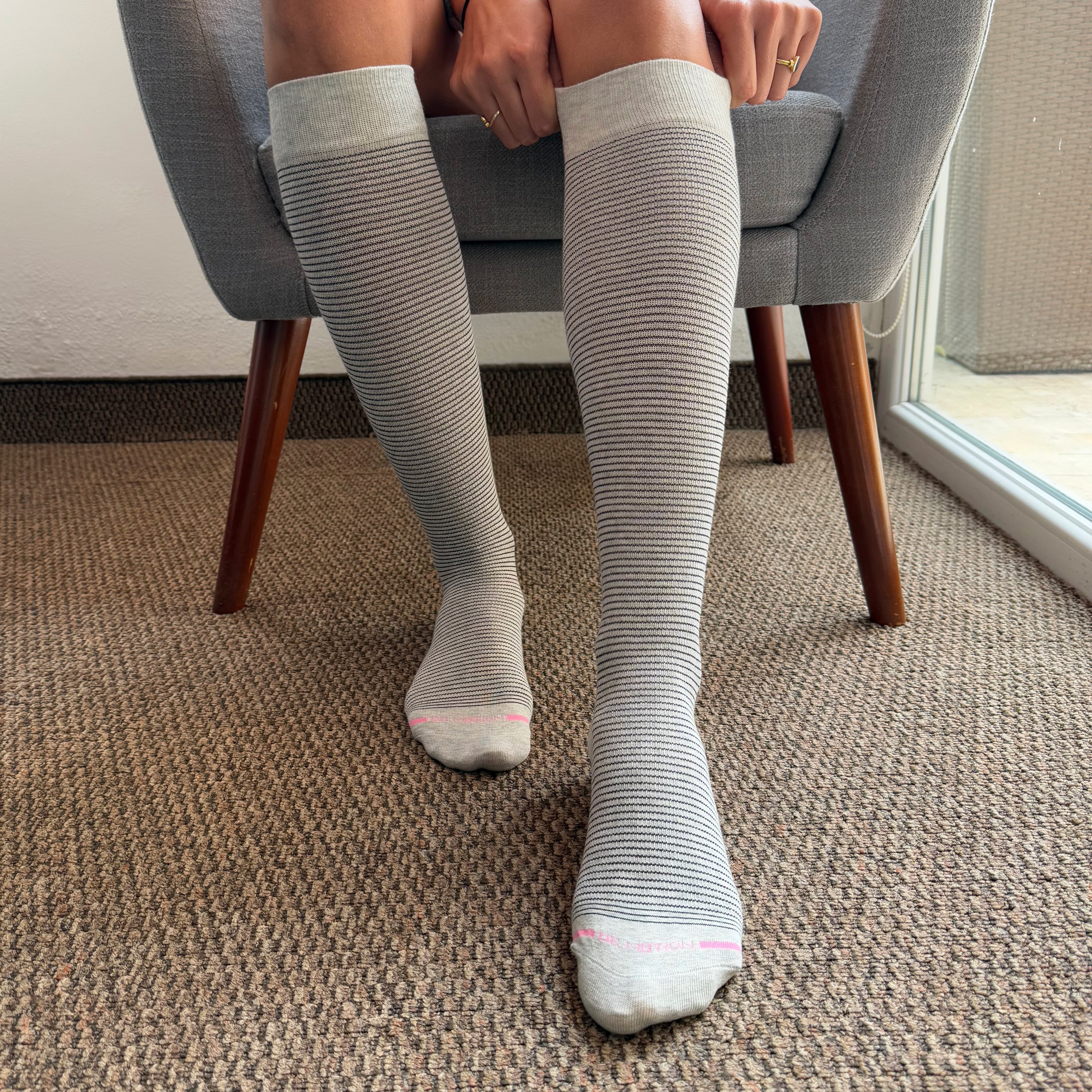 Microstripe | Knee-High Compression Socks For Women