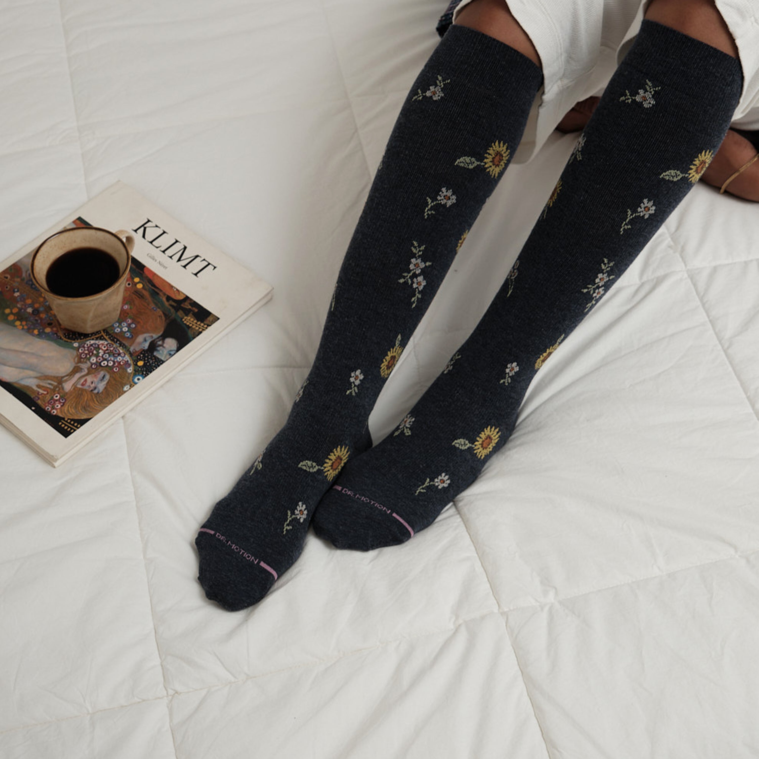 Ditsy Sunflower | Knee-High Compression Socks For Women