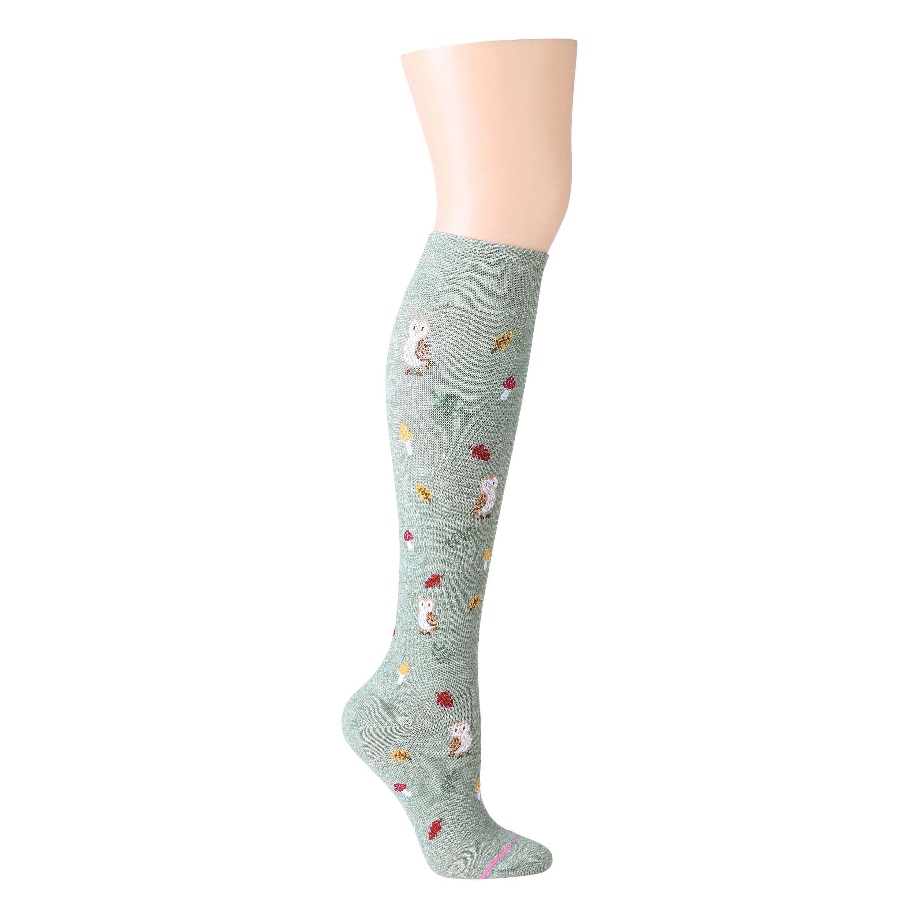 Forest Owl | Knee-High Compression Socks For Women