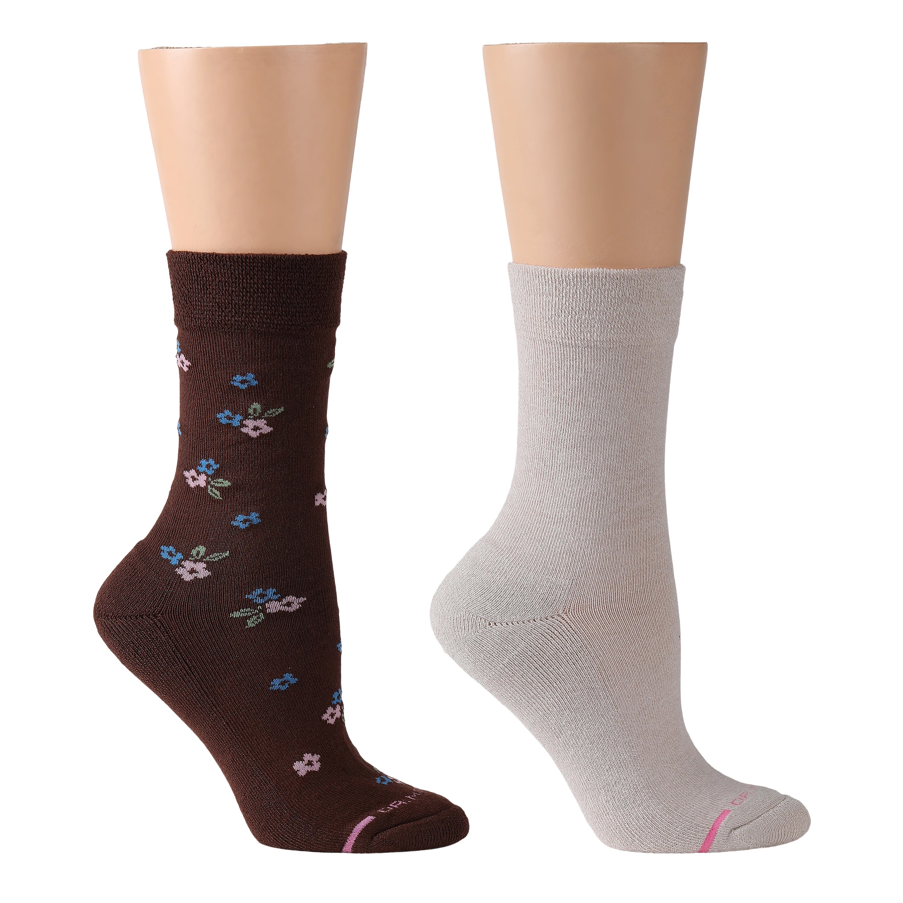 Multi Floral | Diabetic Half-Cushion Socks For Women
