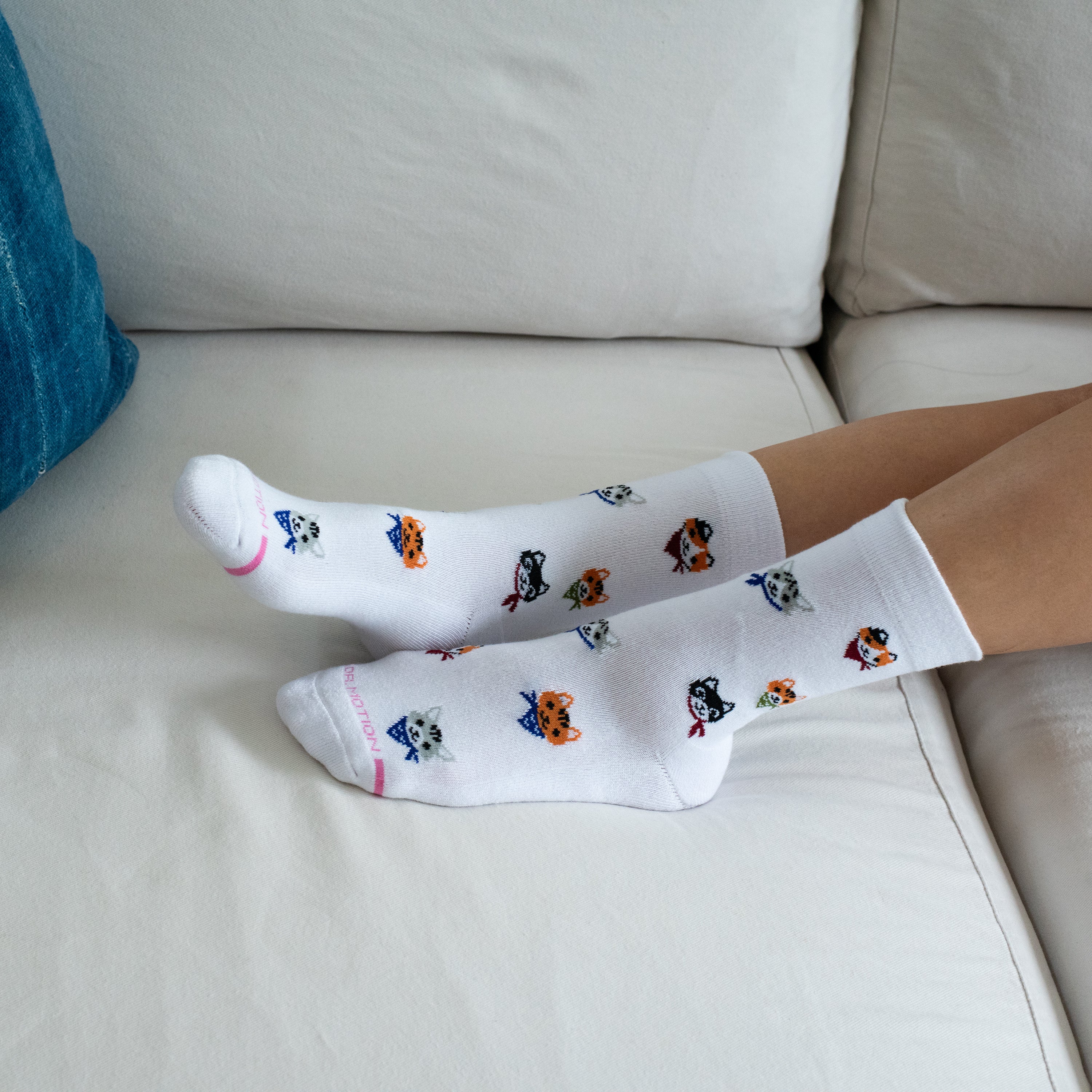 Cat Bandana | Diabetic Half-Cushion Socks For Women