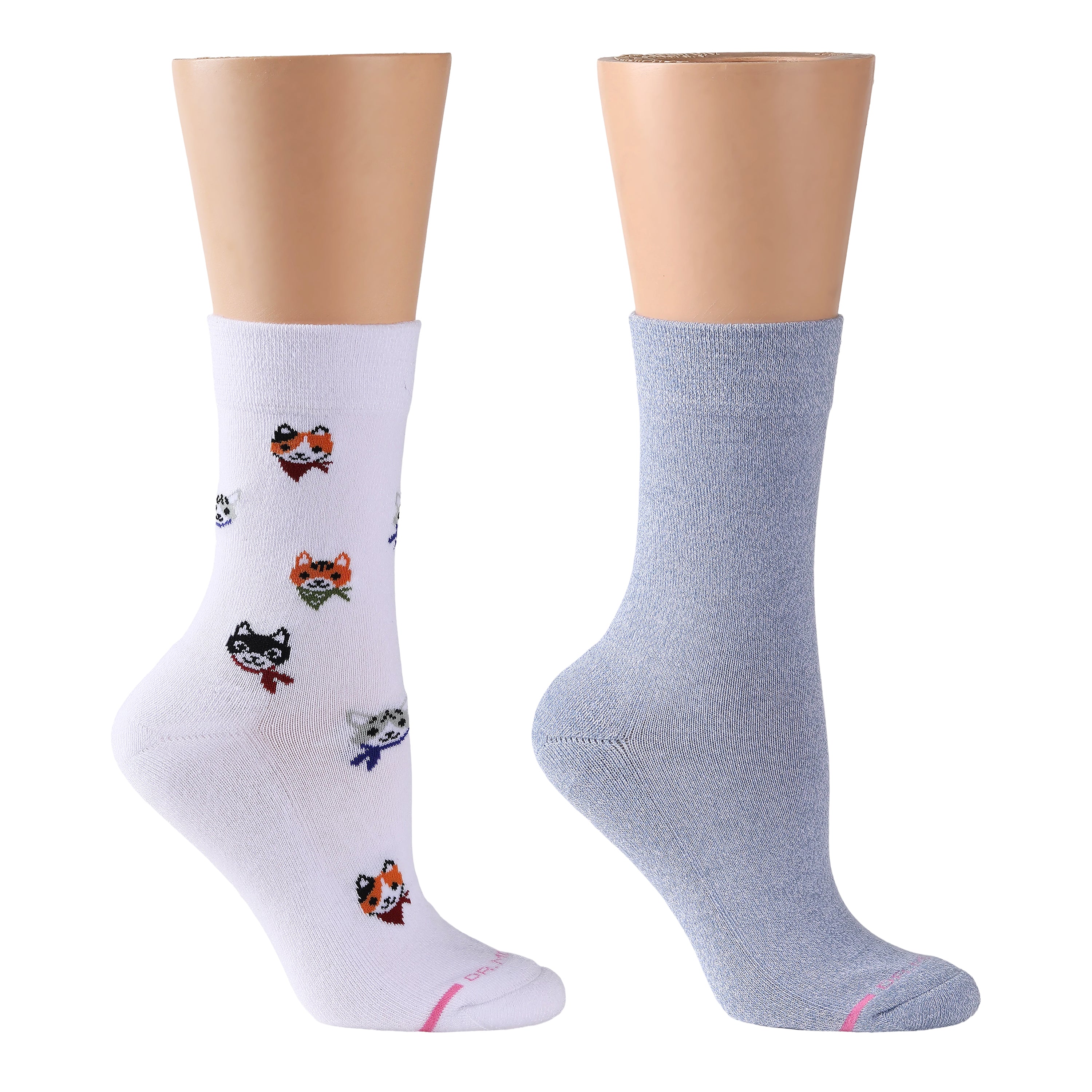 Cat Bandana | Diabetic Half-Cushion Socks For Women