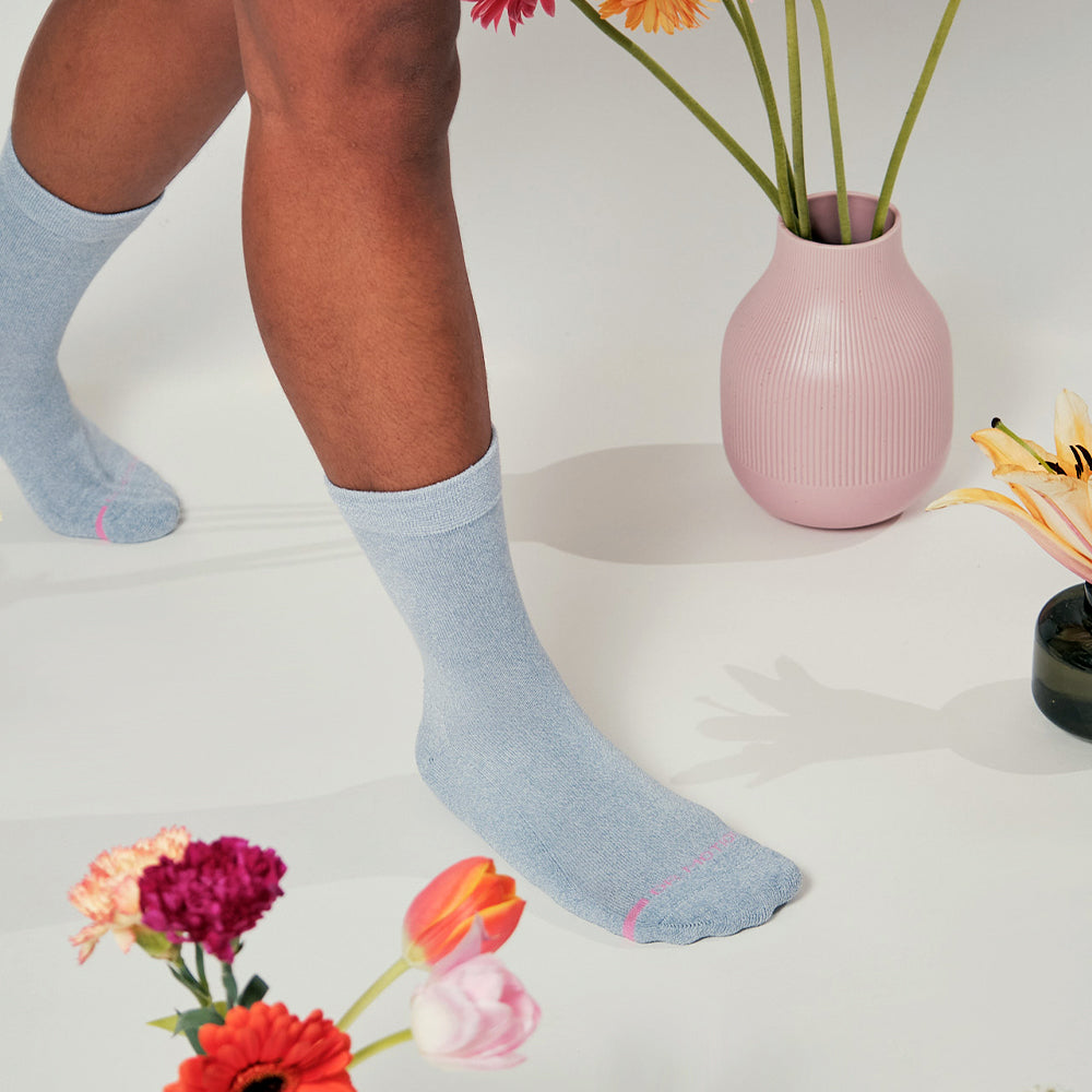 French Floral | Diabetic Half Cushion Socks For Women