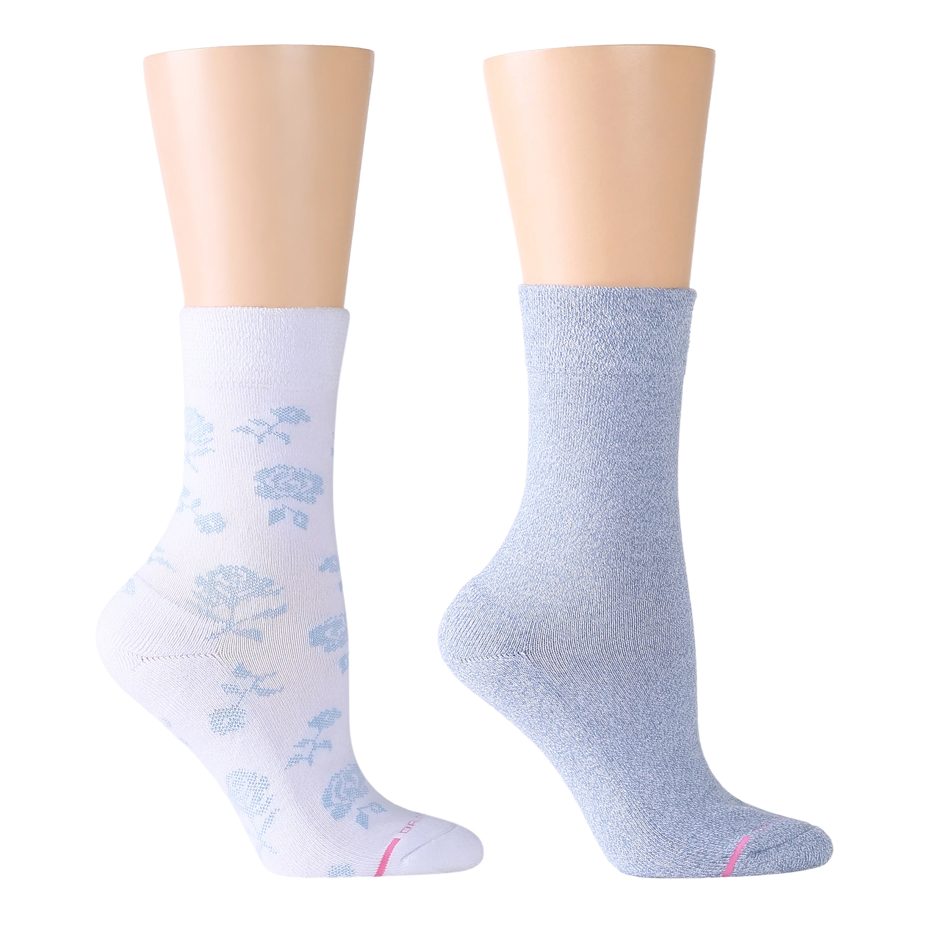 French Floral | Diabetic Half Cushion Socks For Women