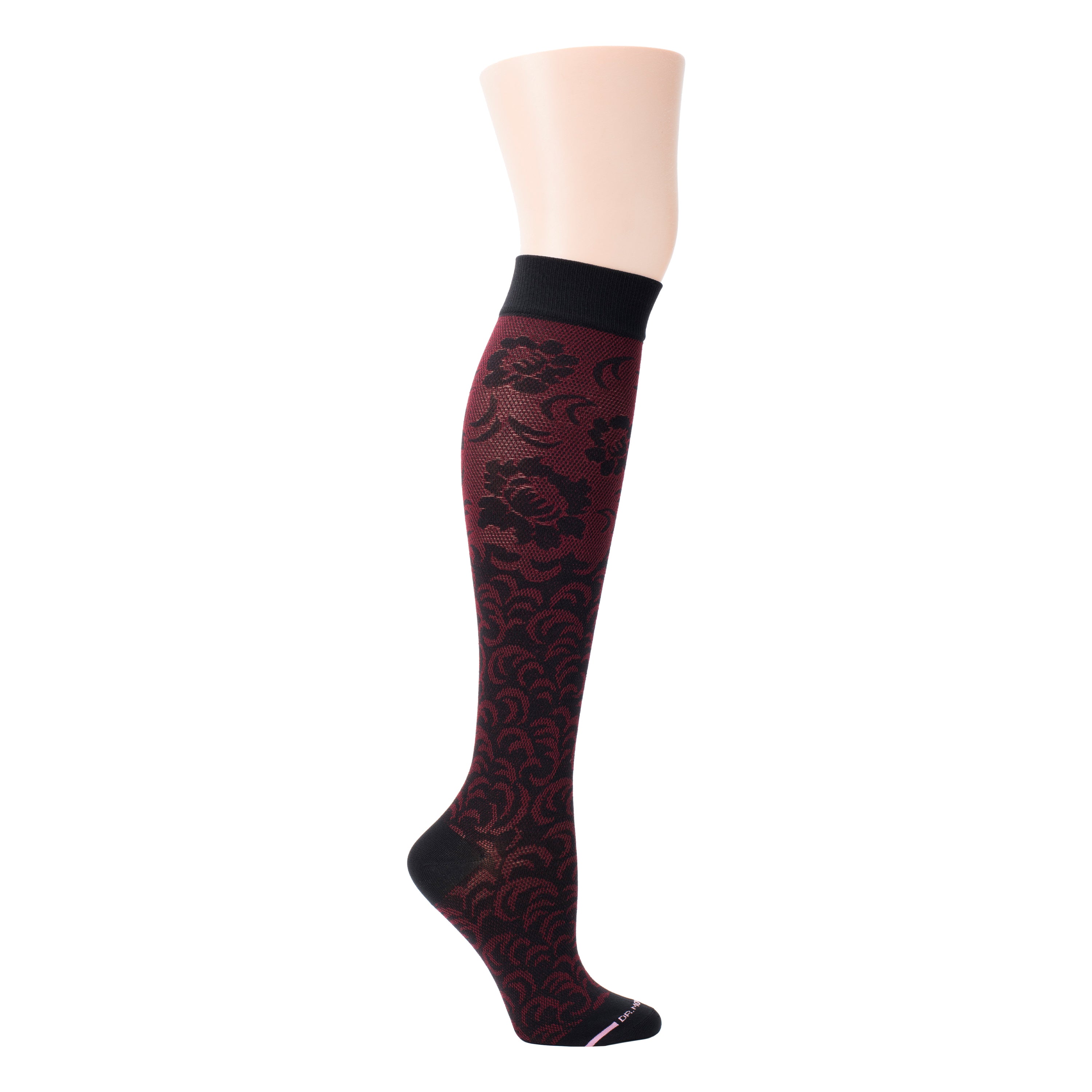 Damask Floral | Knee-High Compression Socks For Women
