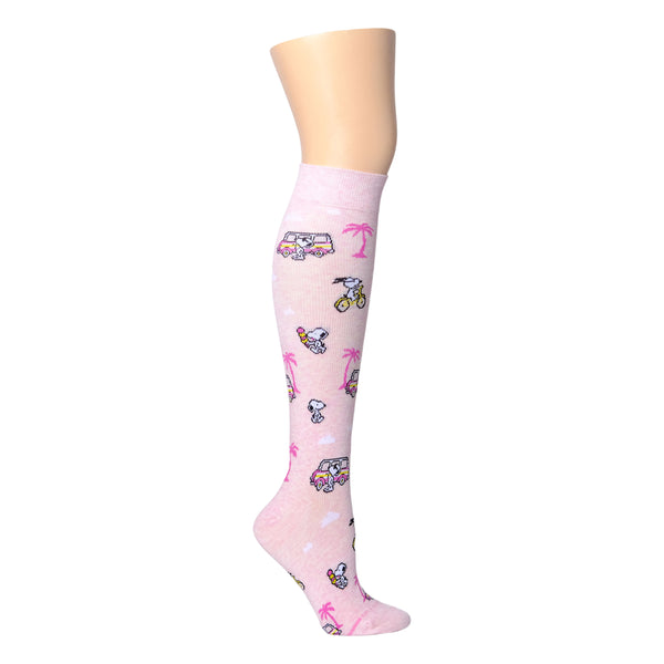 Snoopy Beach | Knee-High Compression Socks