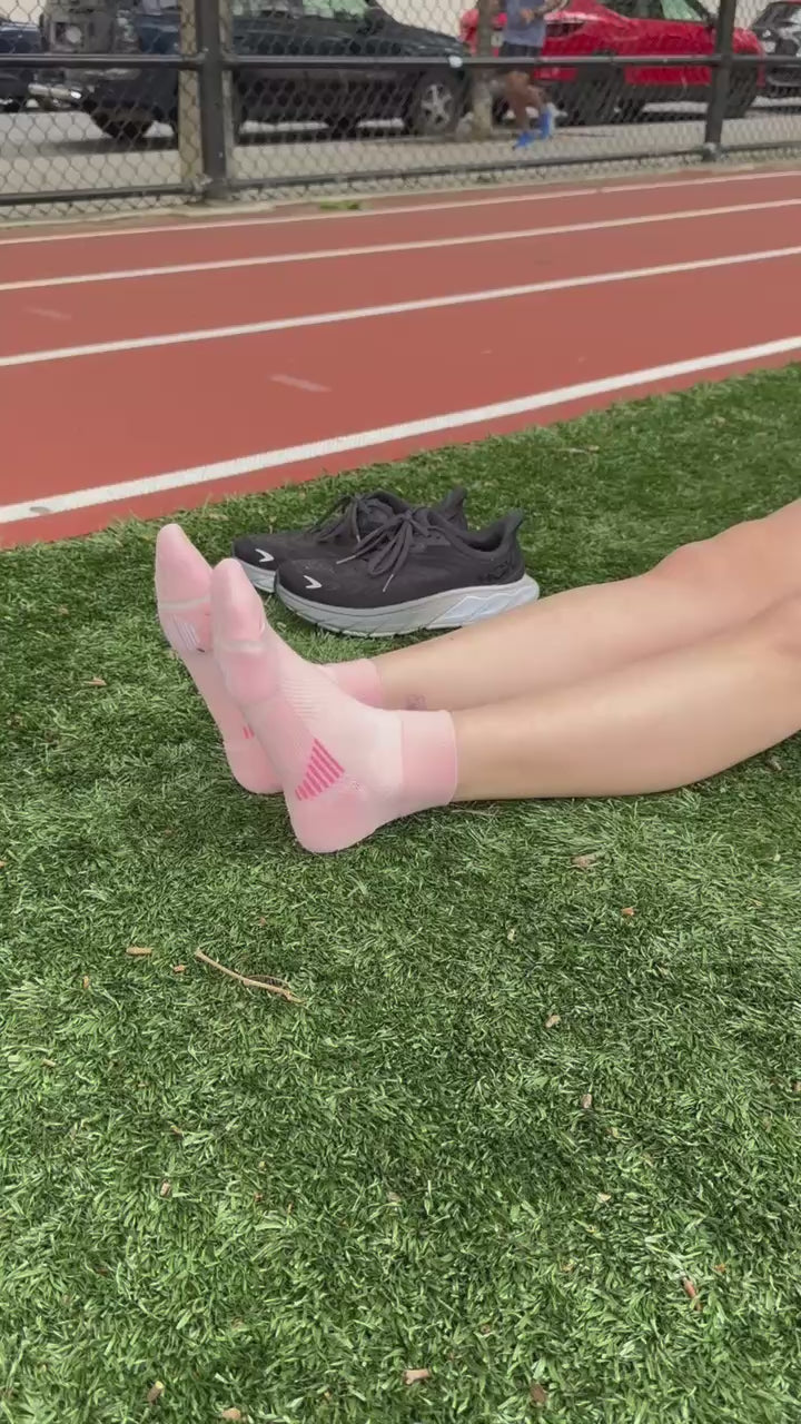 Performance compression quarter socks — how-to video