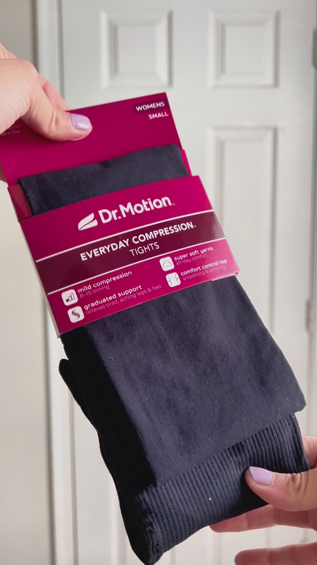 How to put on mild graduated compression tights — demonstration video