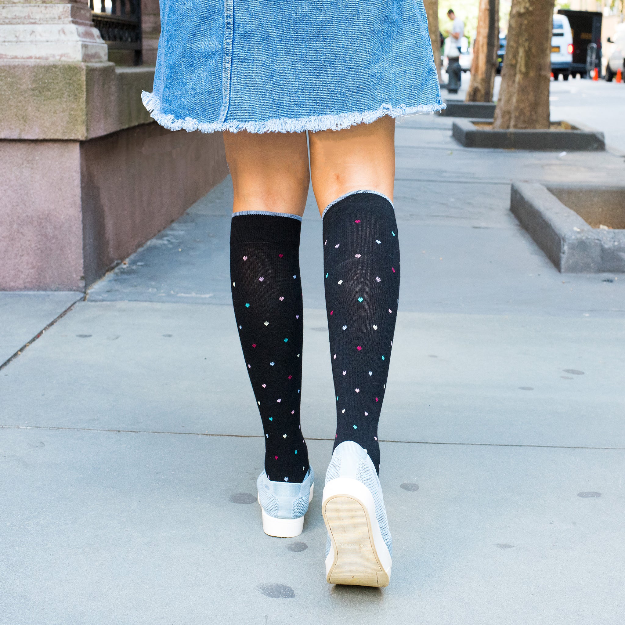 Womens black outlet knee high socks