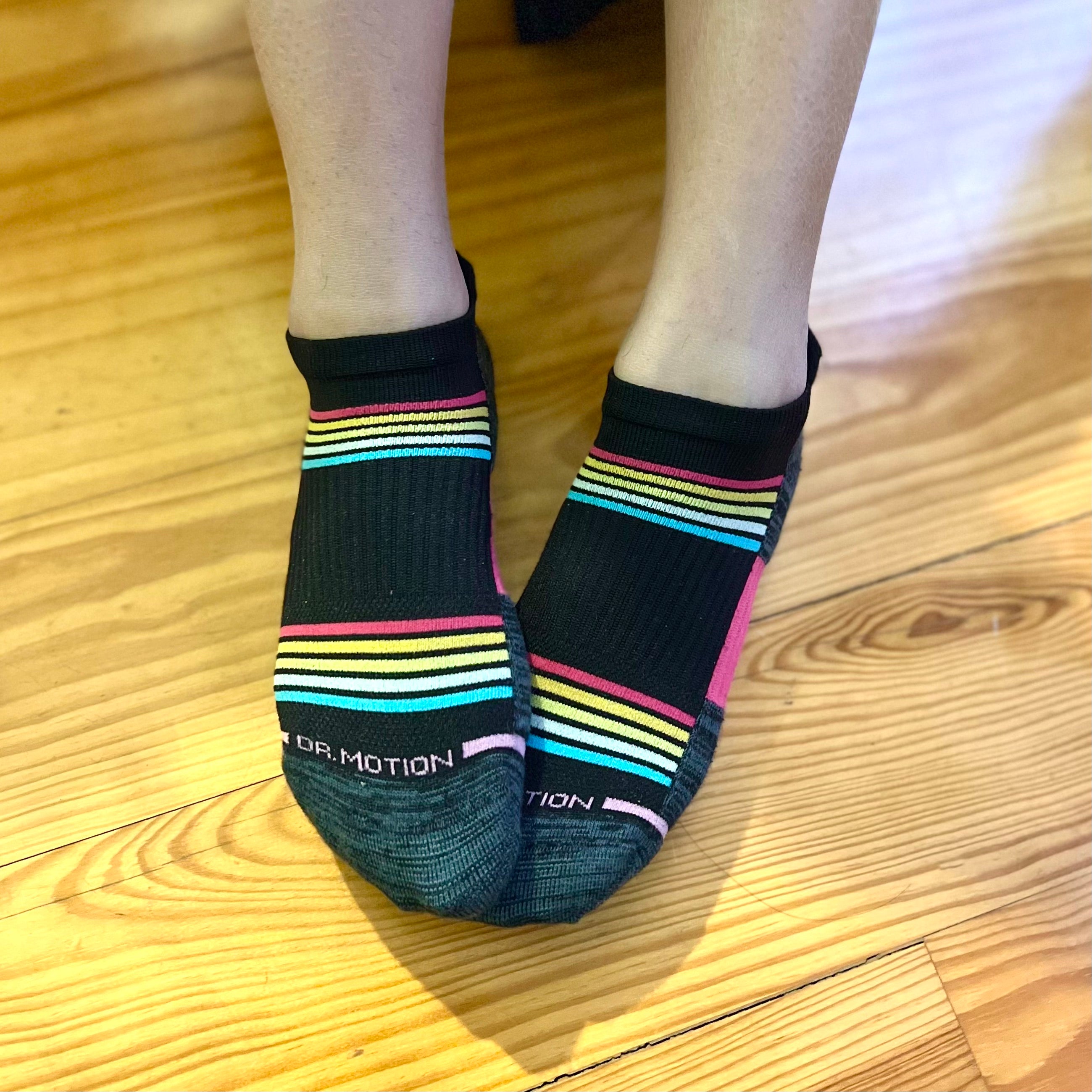 Happy Stripes | Ankle Compression Socks For Women