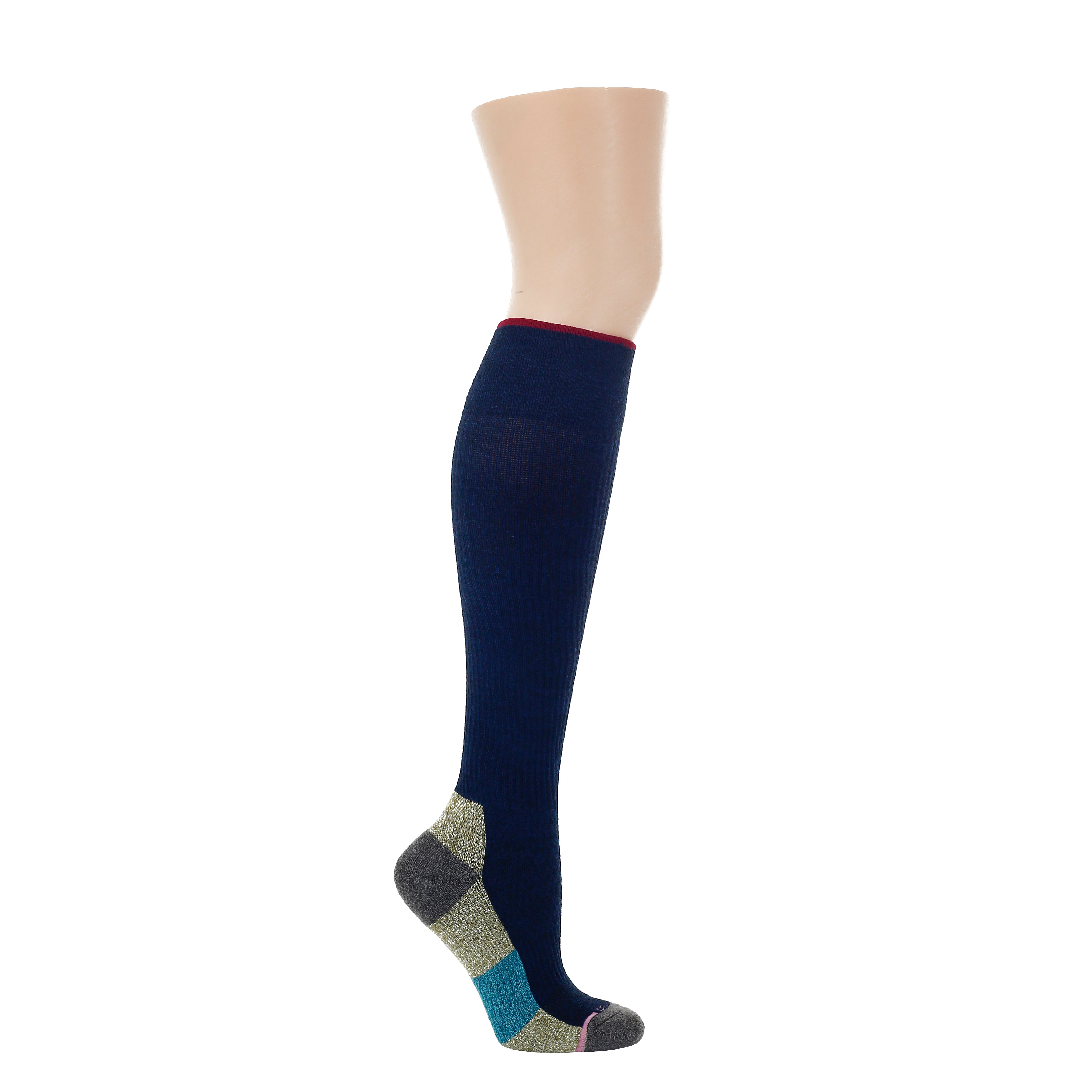Color Block Cushion | Compression Outdoor Medium Weight Knee-High For Women