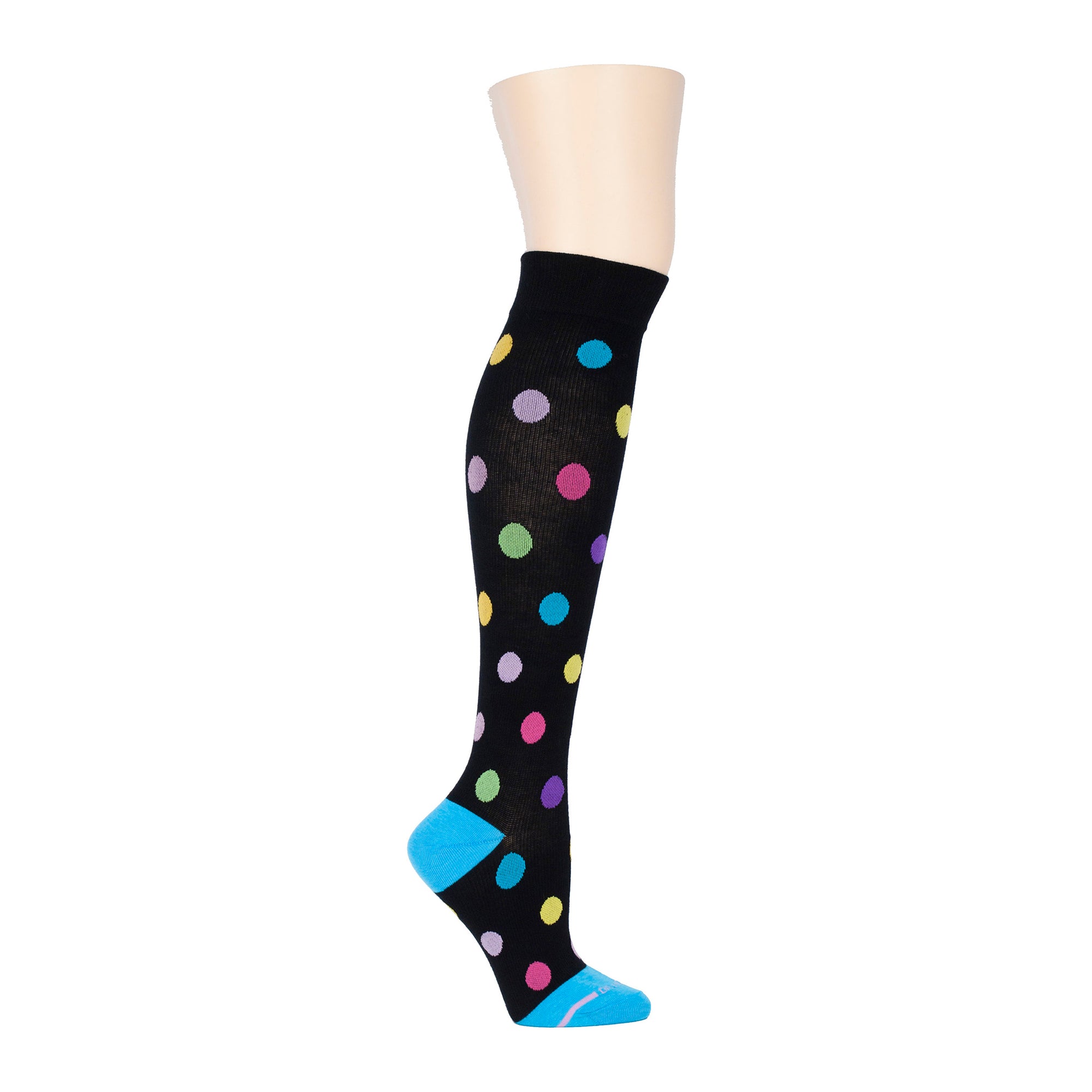 KneeHigh Compression Socks For Women Dr. Motion Large Dots