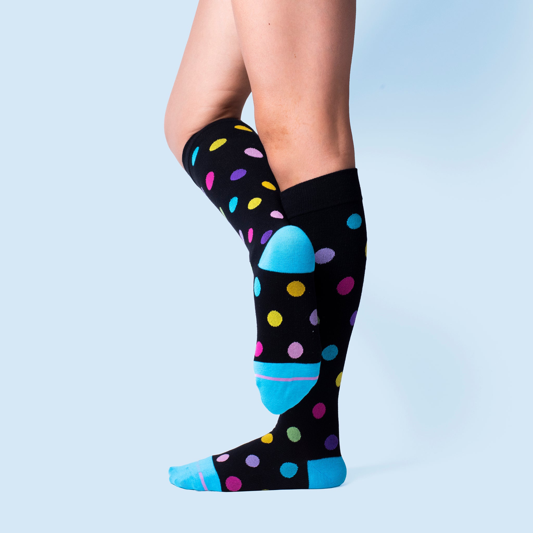 Sockwell Women's Deco Dot Compression Socks Black S/M