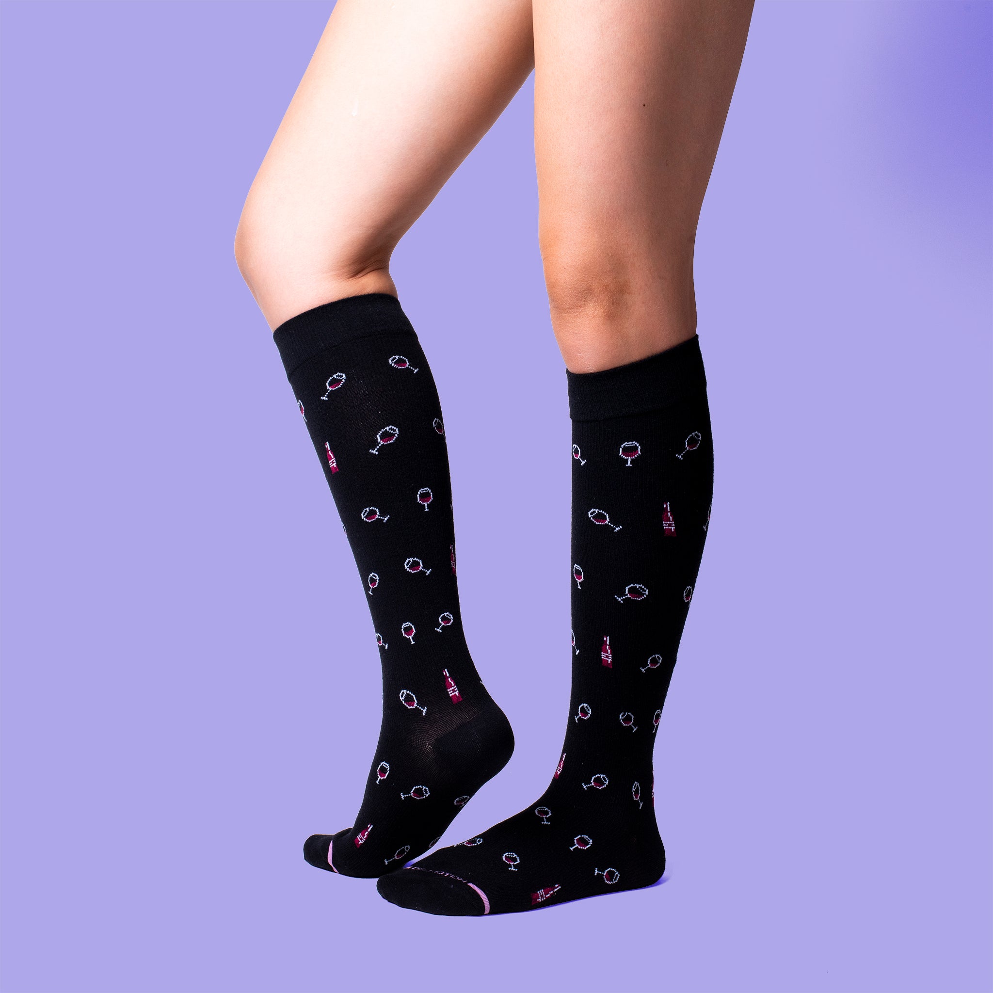 Wine | Knee-High Compression Socks For Women