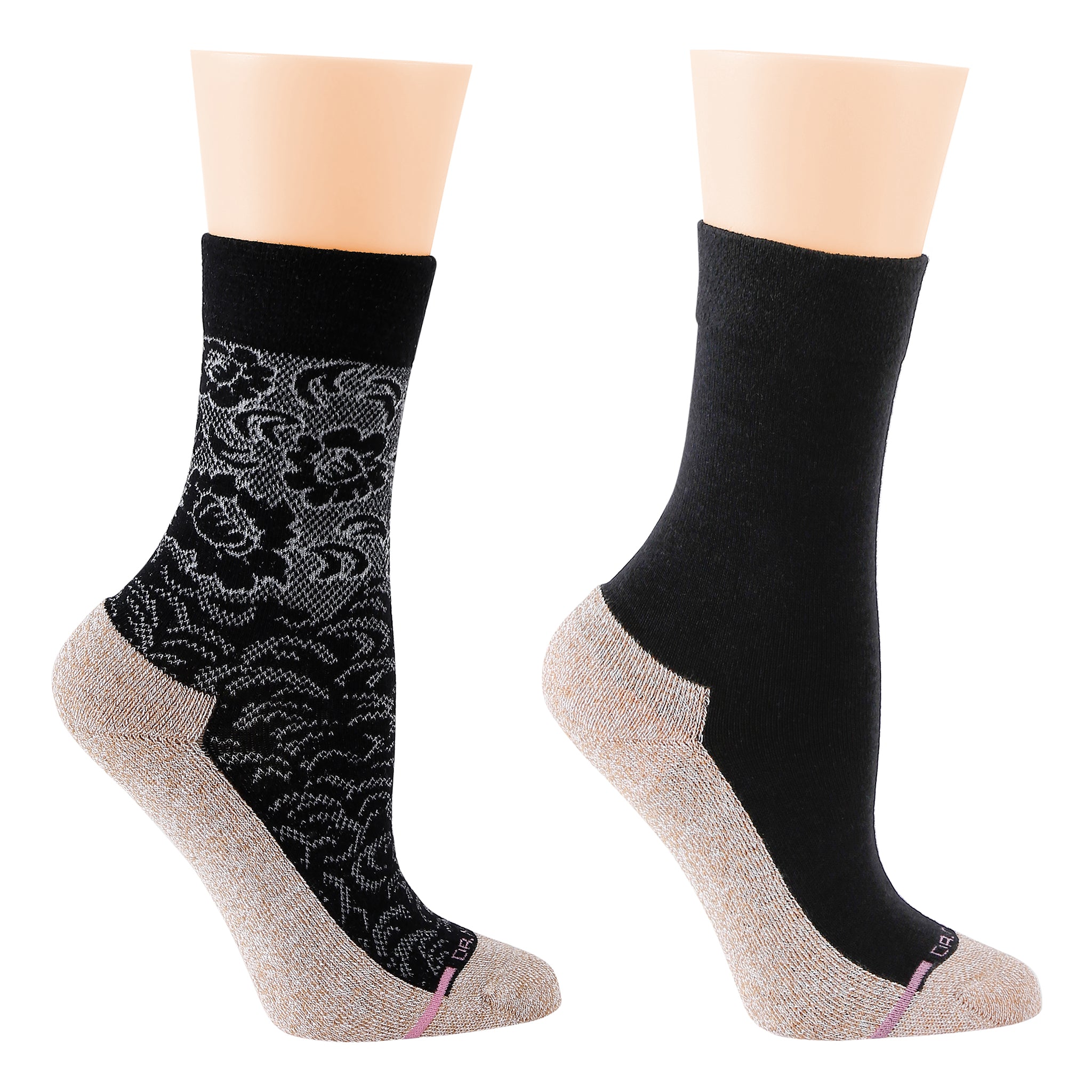 Floral Texture | Comfort Top Half-Cushion Socks For Women