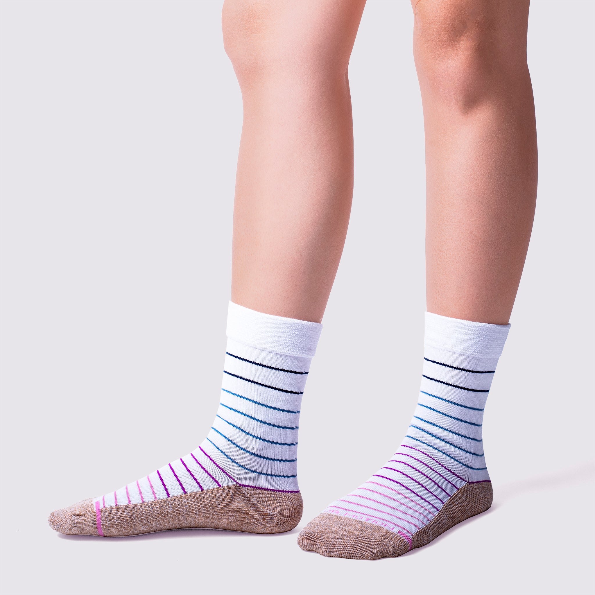 Pin Stripe | Comfort Top Socks For Women